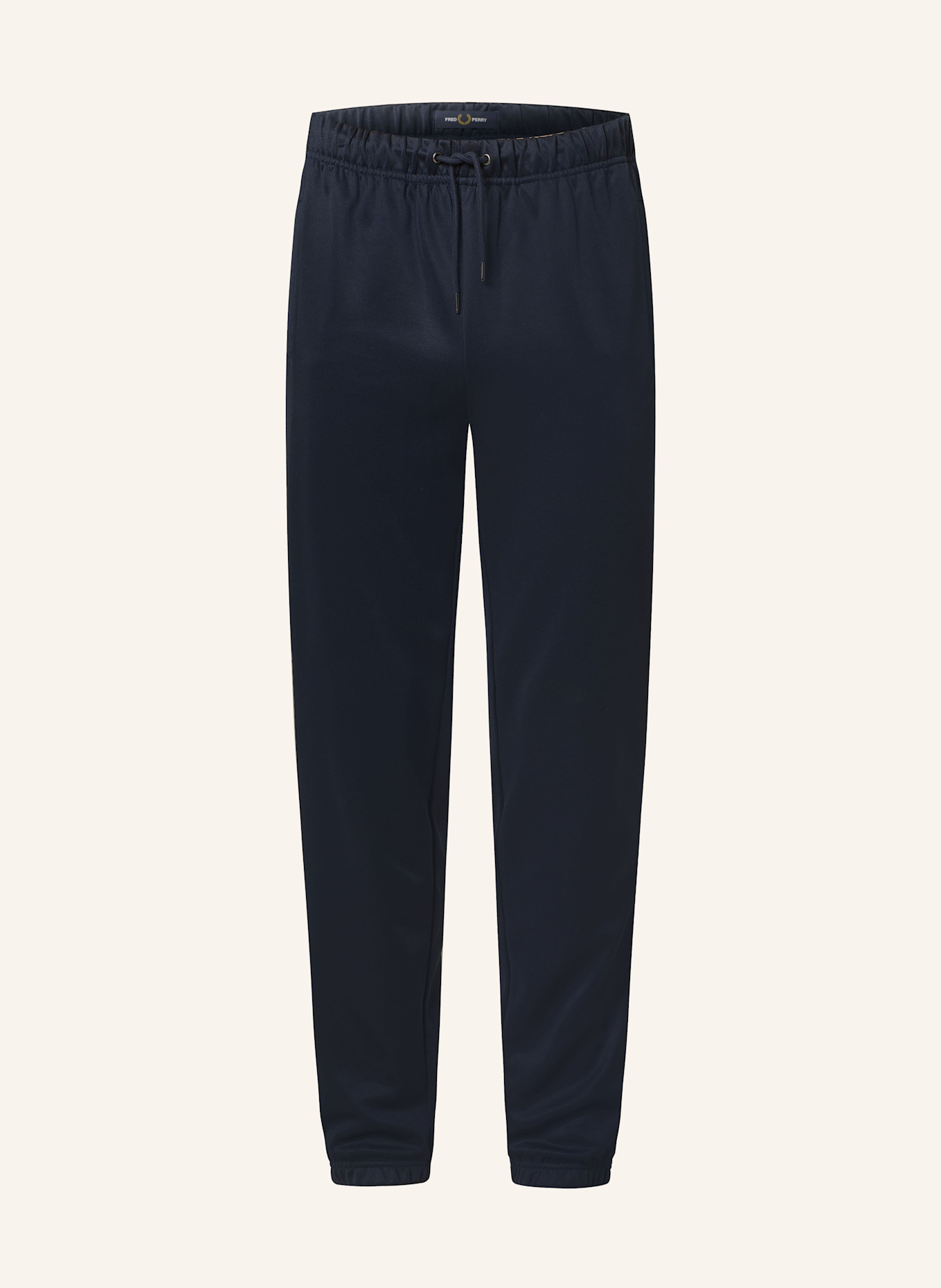 FRED PERRY Chinosy z dodatkiem lnu: GRANATOWY