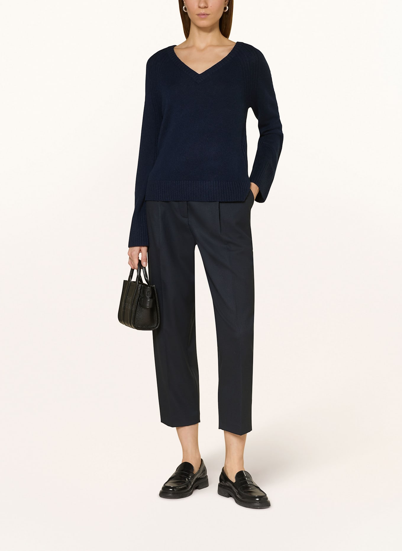 (THE MERCER) N.Y. Cashmere-Pullover: DUNKELBLAU
