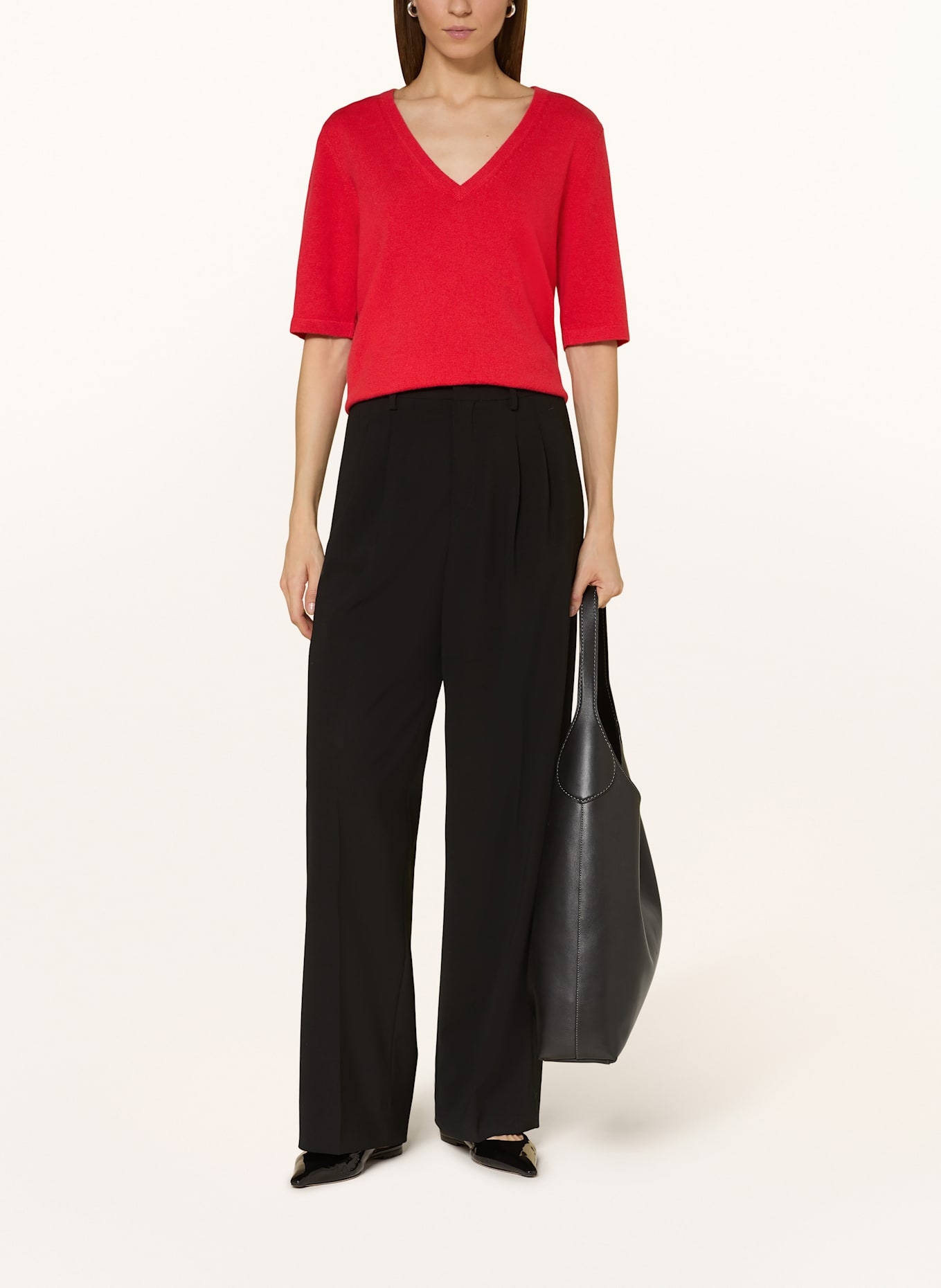 (THE MERCER) N.Y. Strickshirt aus Cashmere: ROT