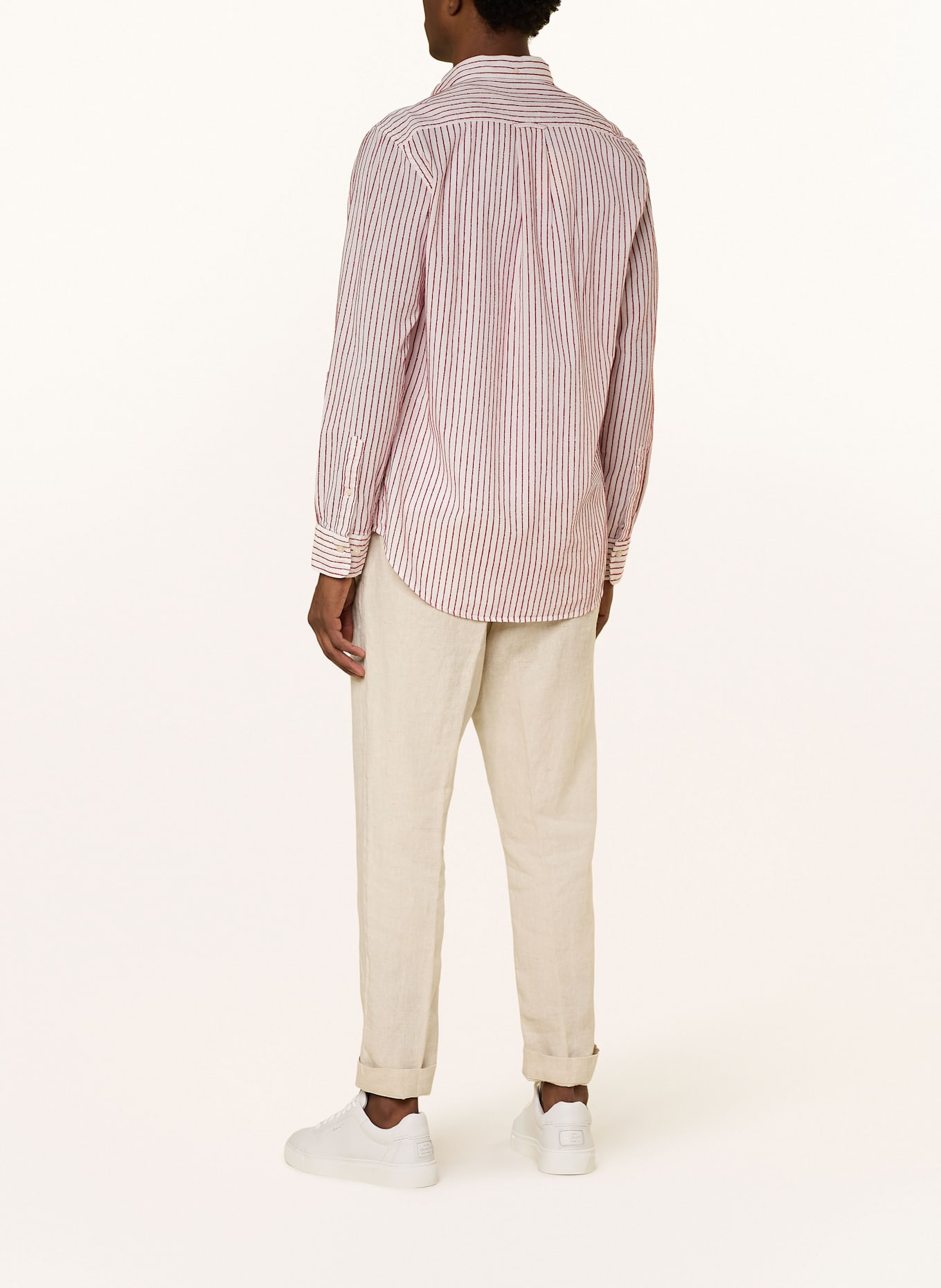 GANT Hemd Regular Fit: DUNKELROT / WEISS