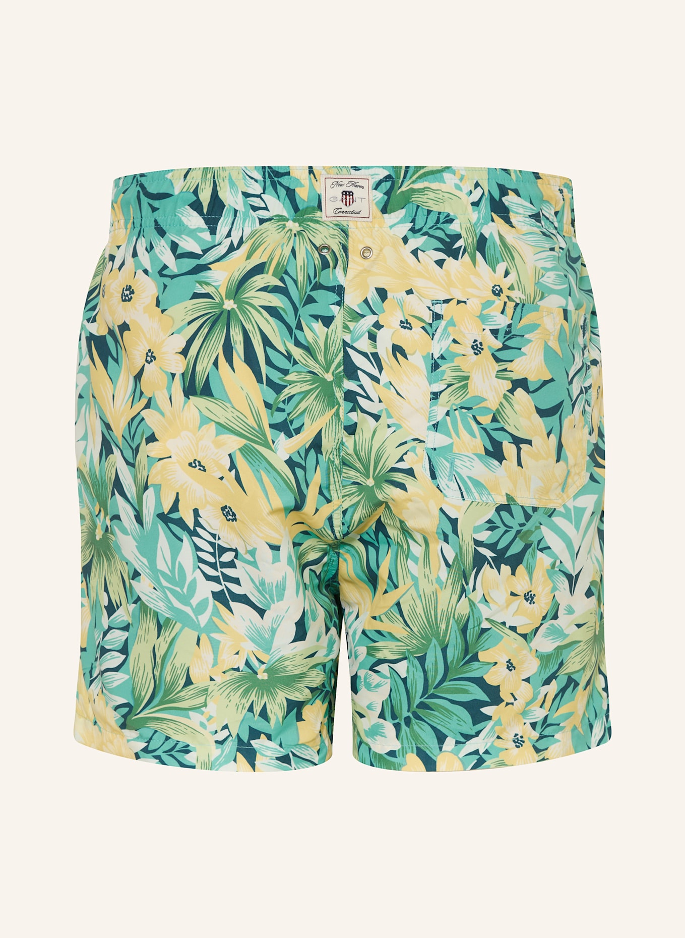 GANT Koupací šortky: ZELENÁ / ŽLUTÁ / TMAVĚ ZELENÁ