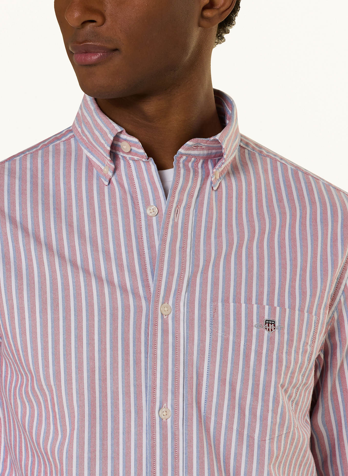 GANT Oxfordhemd Regular Fit: ROT / BLAU / WEISS