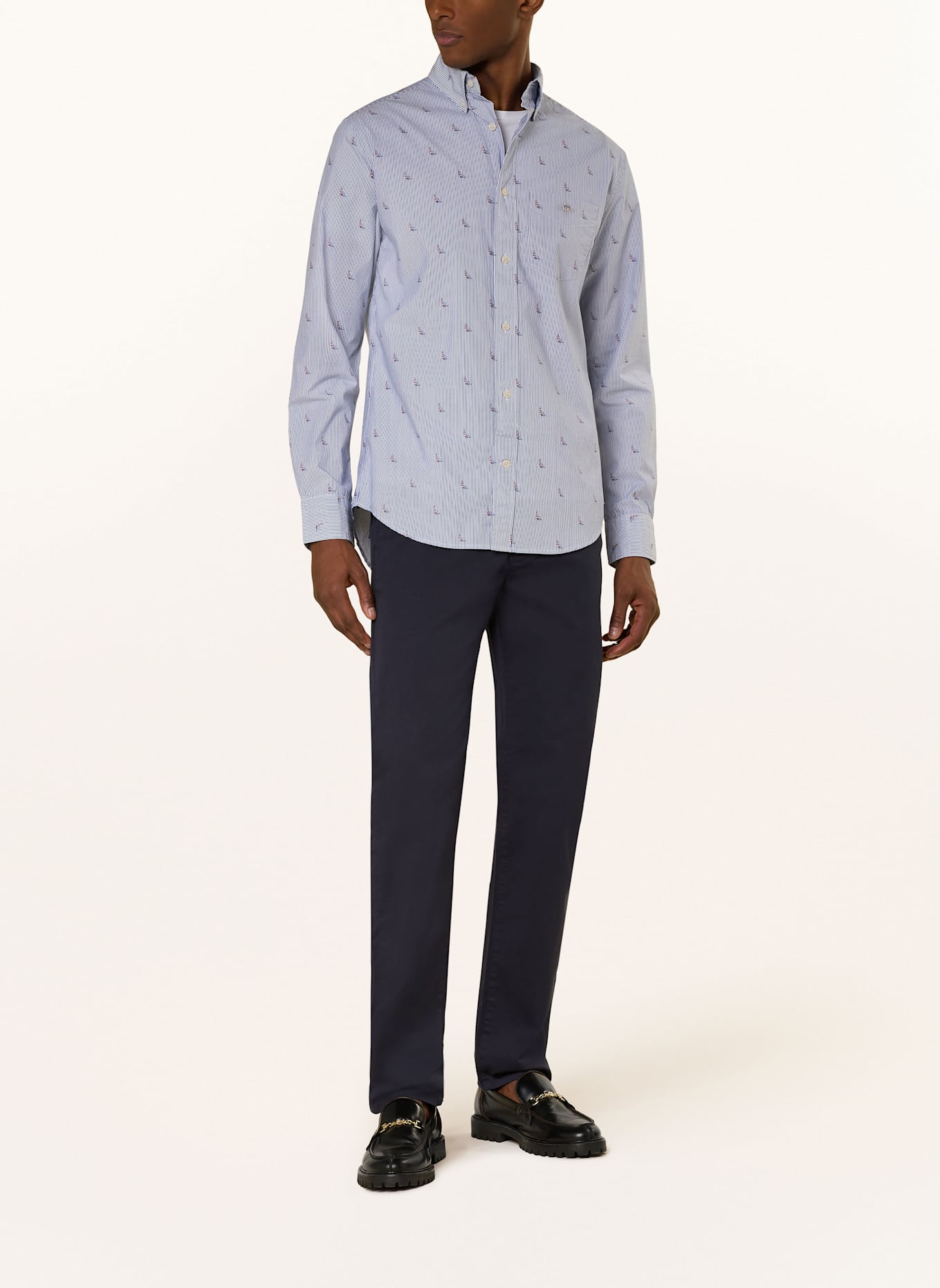 GANT Hemd Regular Fit: BLAU / WEISS / ROT