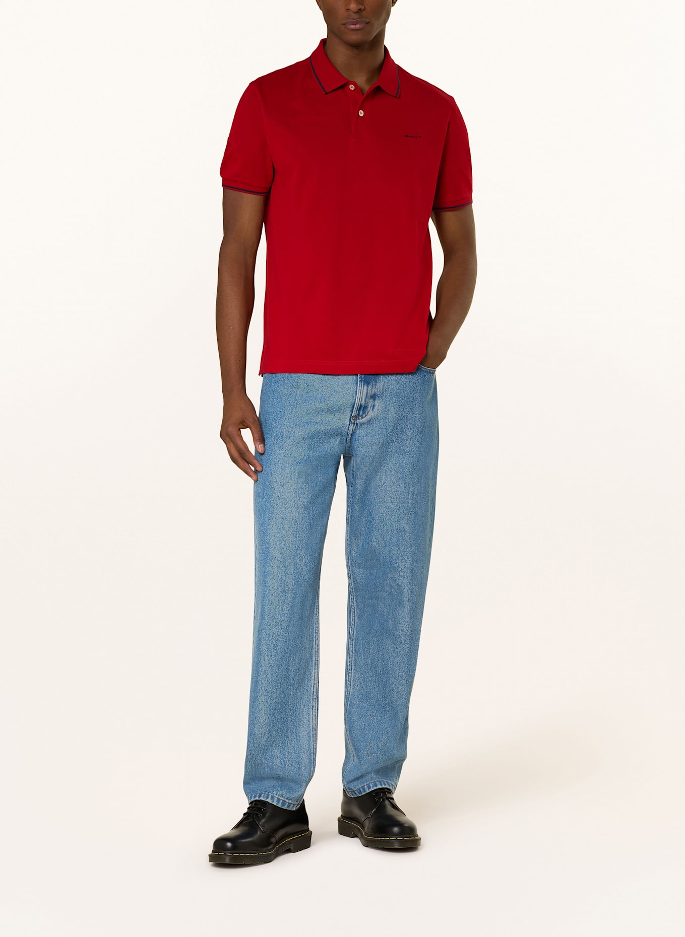 GANT Piqué-Poloshirt: ROT