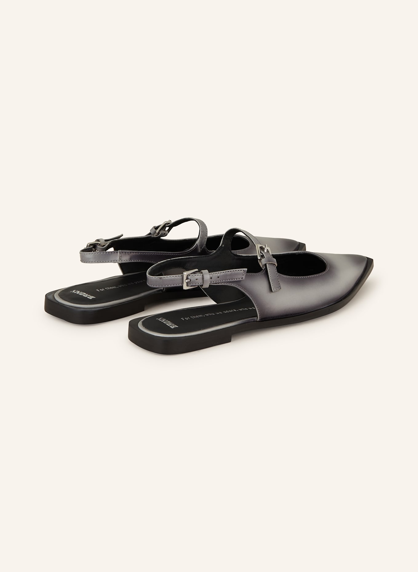 BRONX Slingballerinas LAUR-YNN: GRAU