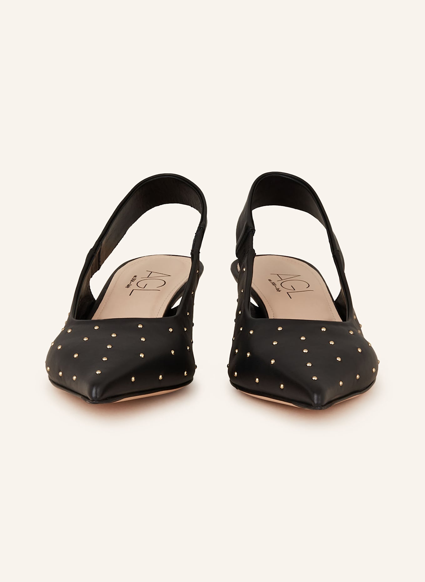 AGL Slingpumps LENOR: SCHWARZ/ GOLD