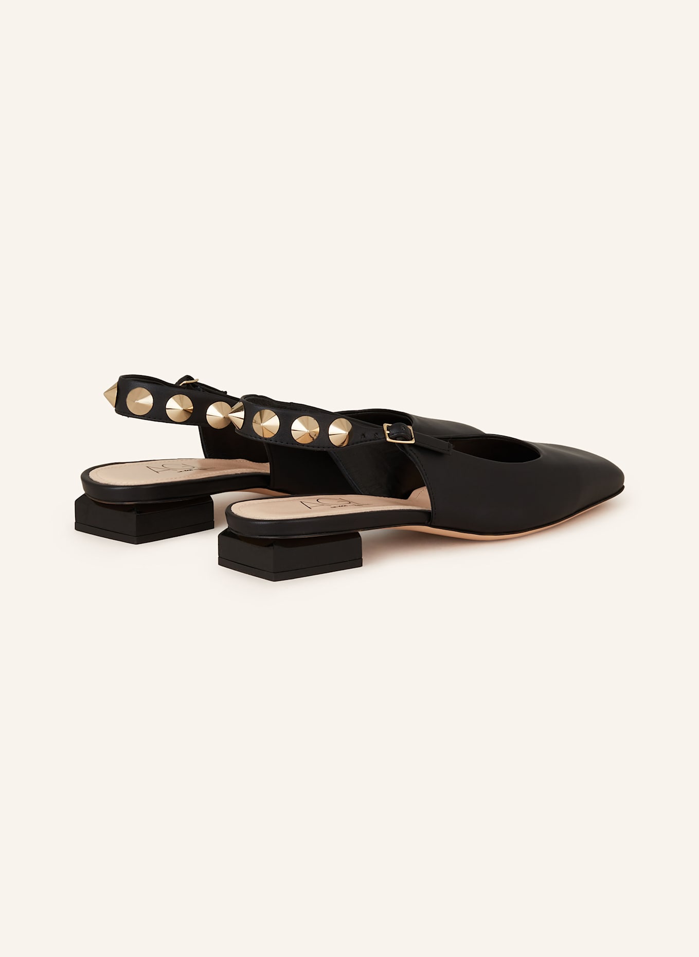 AGL Slingpumps ANGI mit Nieten: SCHWARZ