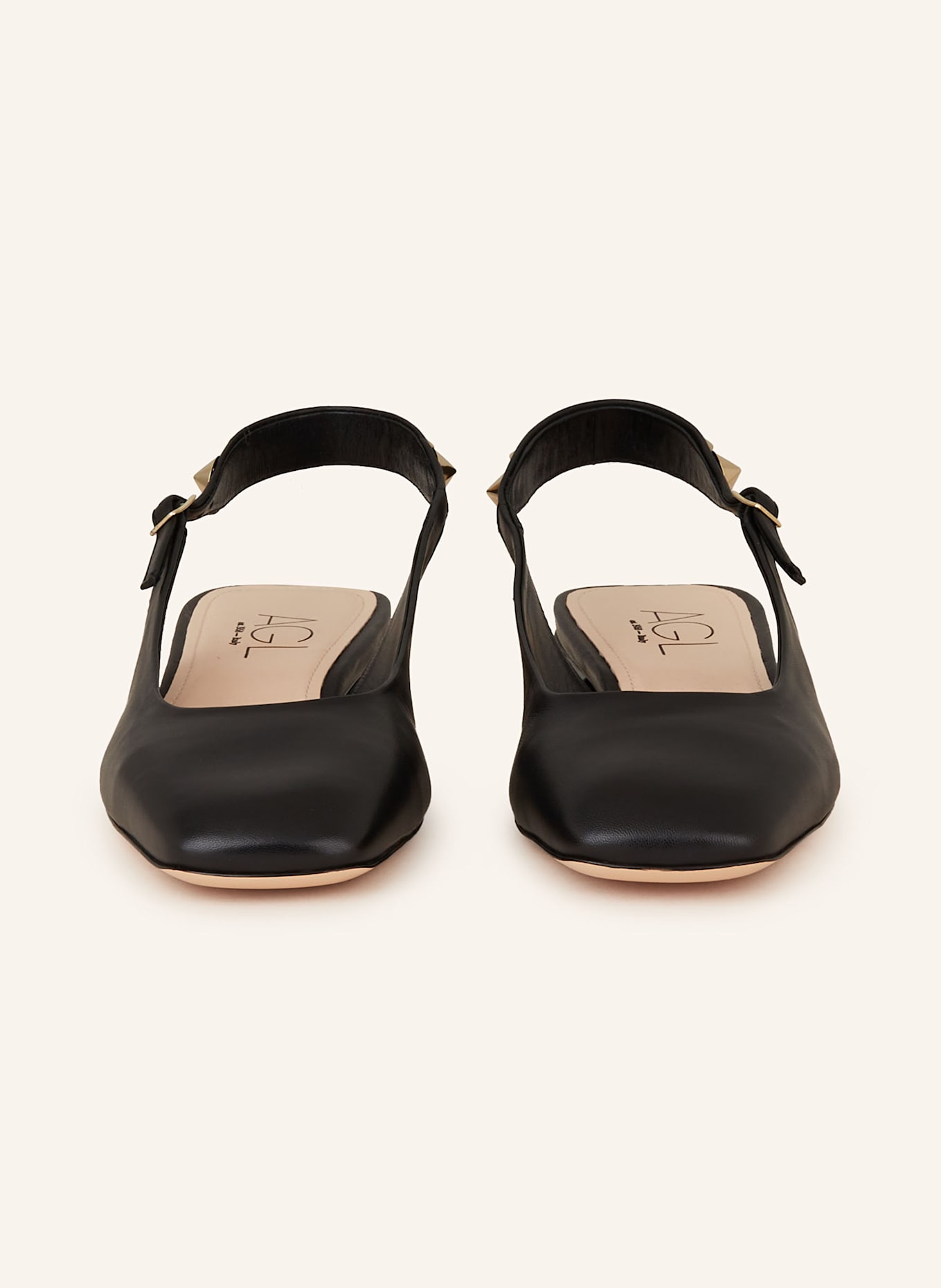 AGL Slingpumps ANGI mit Nieten: SCHWARZ