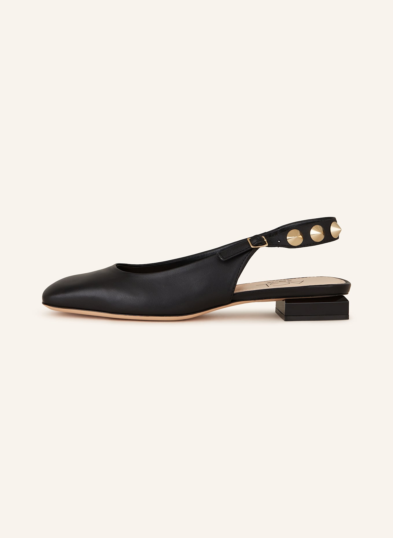 AGL Slingpumps ANGI mit Nieten: SCHWARZ