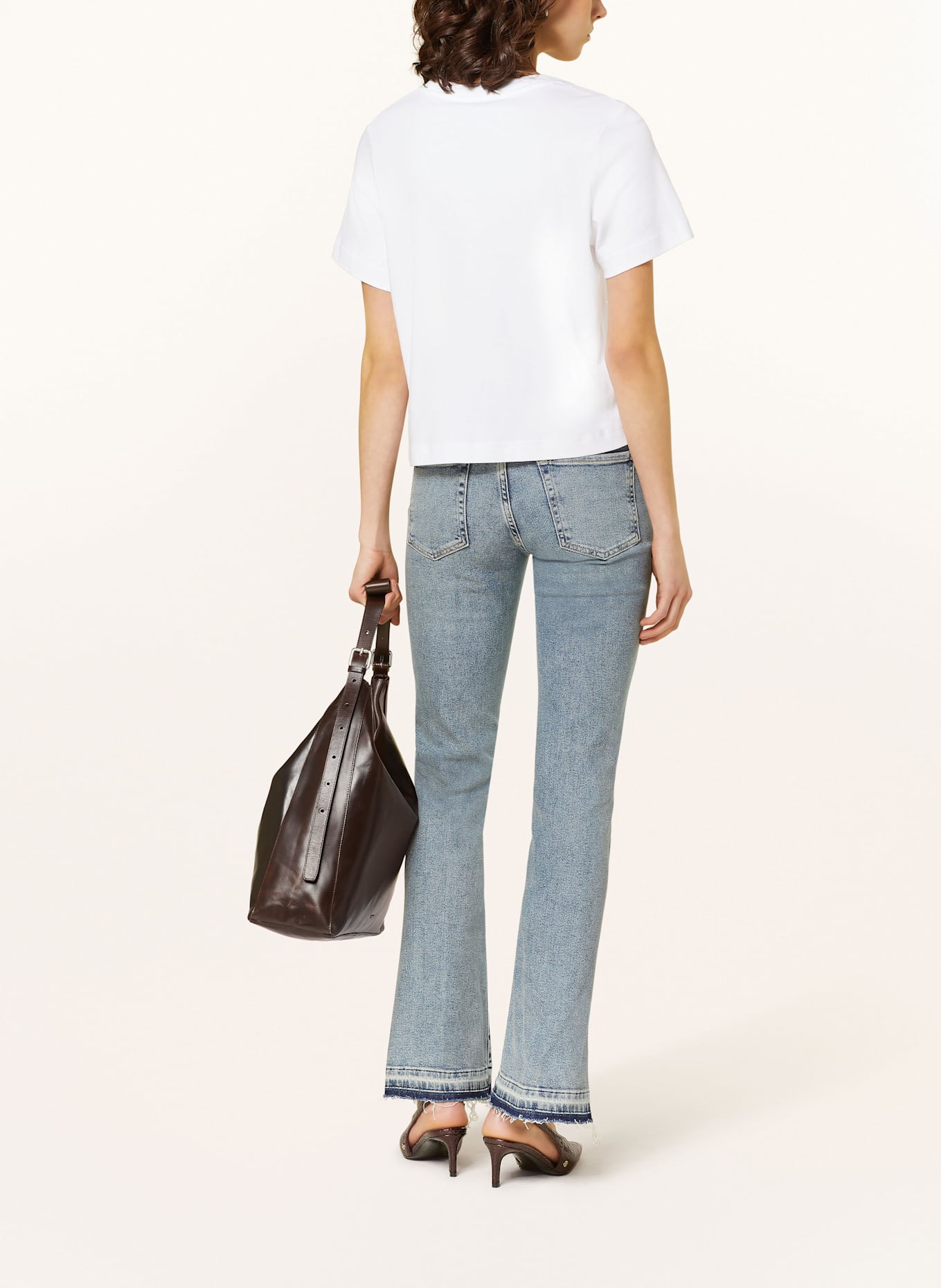 7 for all mankind Bootcut Jeans BOOTCUT TAILORLESS AMUSE ME WITH UNROLLED HEM: Amuse Me LIGHT BLUE