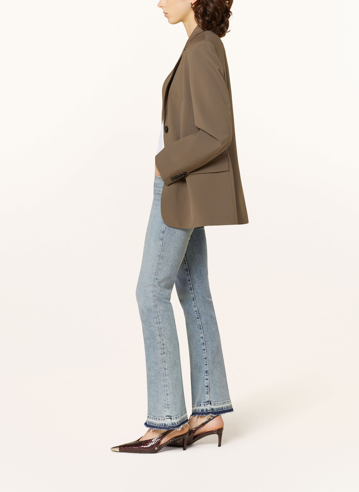 7 for all mankind Bootcut Jeans BOOTCUT TAILORLESS AMUSE ME WITH UNROLLED HEM: Amuse Me LIGHT BLUE