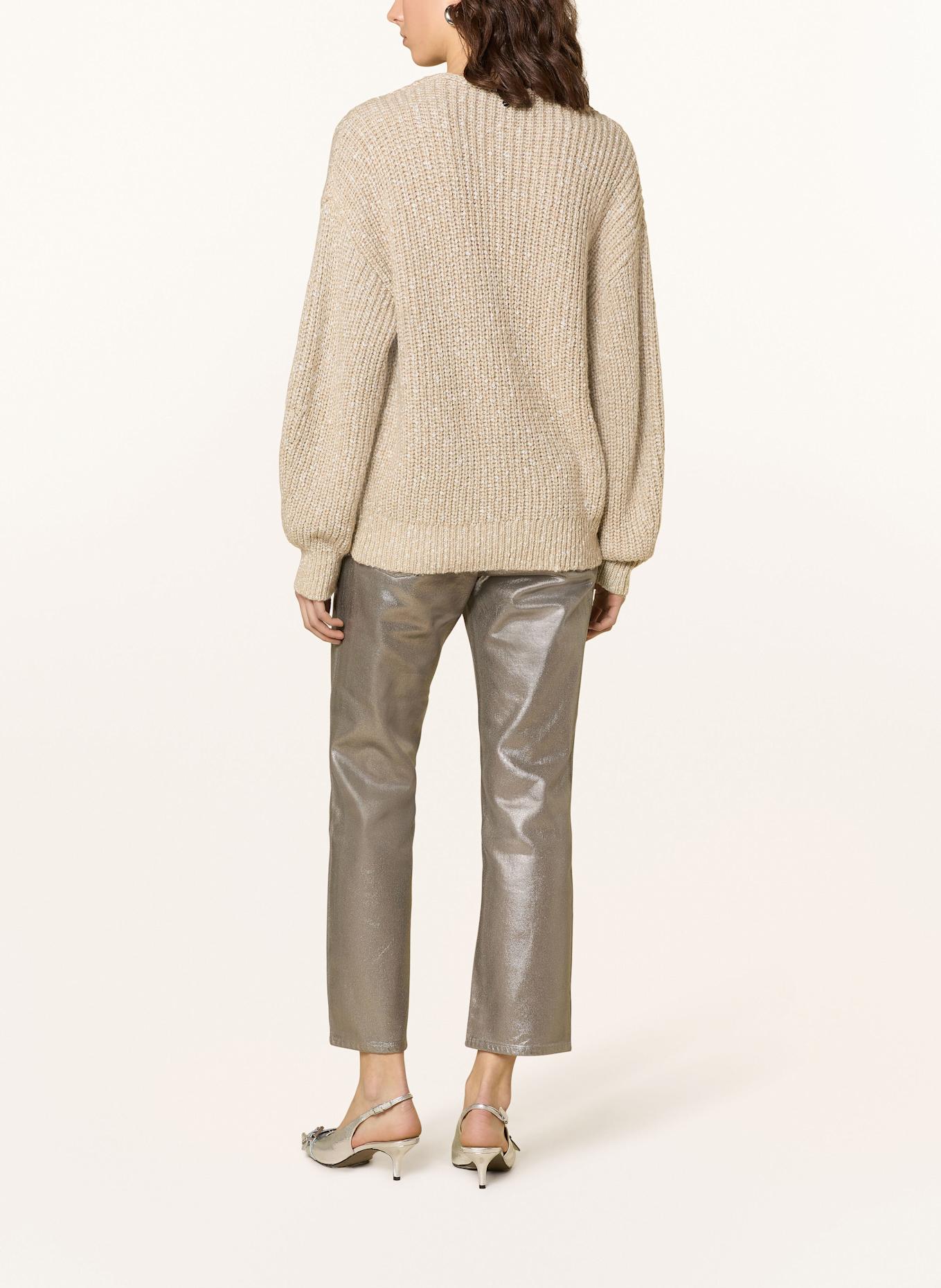 7 for all mankind Coated Jeans LOGAN STOVEPIPE COATED CHAMPAGNE: Coated Champagne YELLOW