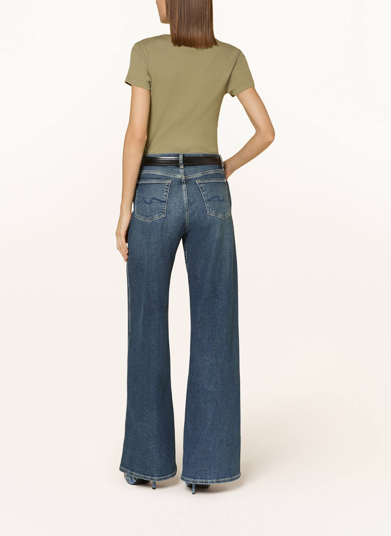 7 for all mankind Flared Jeans LOTTA BAY: Bay MID BLUE