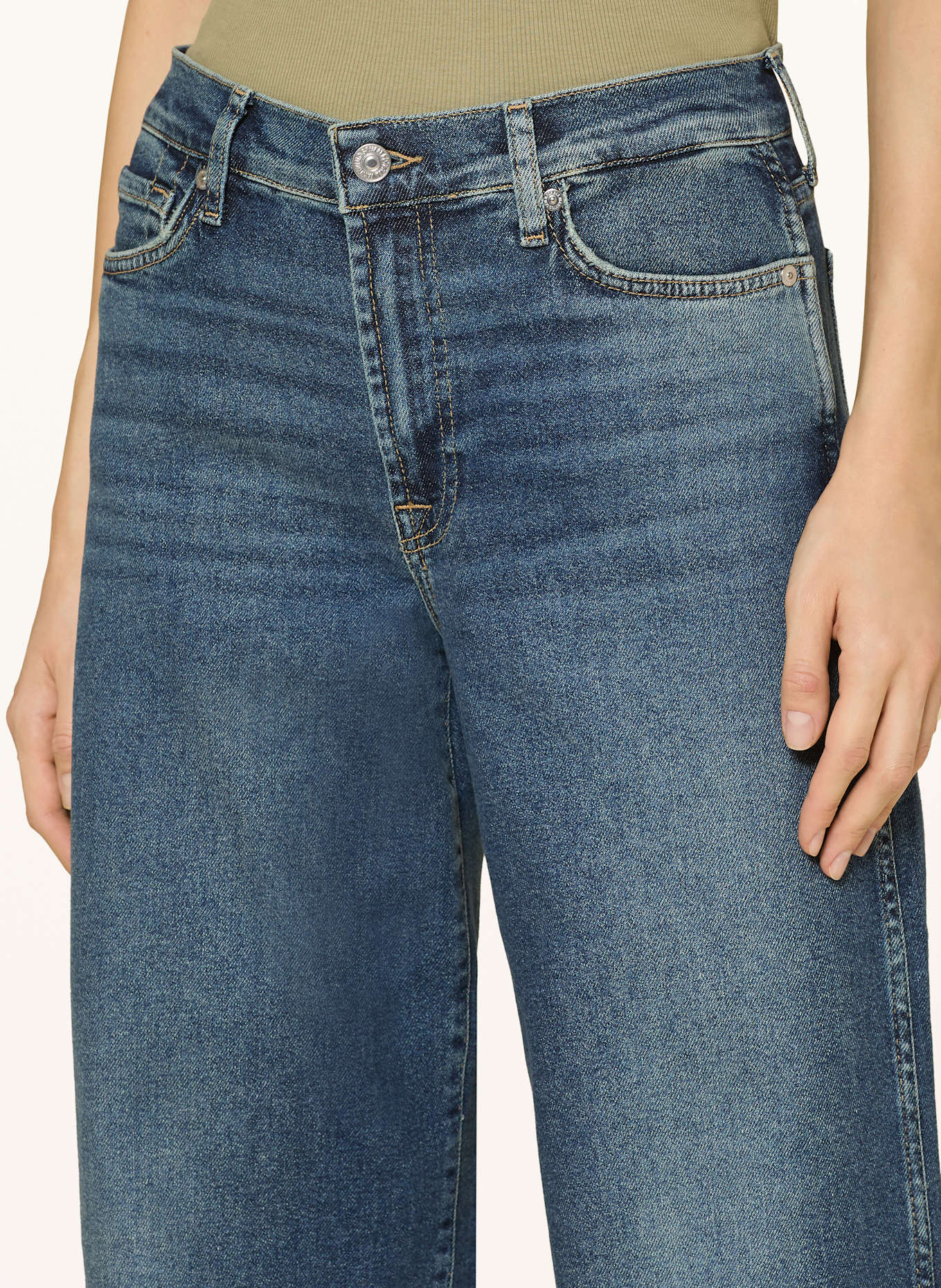 7 for all mankind Flared Jeans LOTTA BAY: Bay MID BLUE
