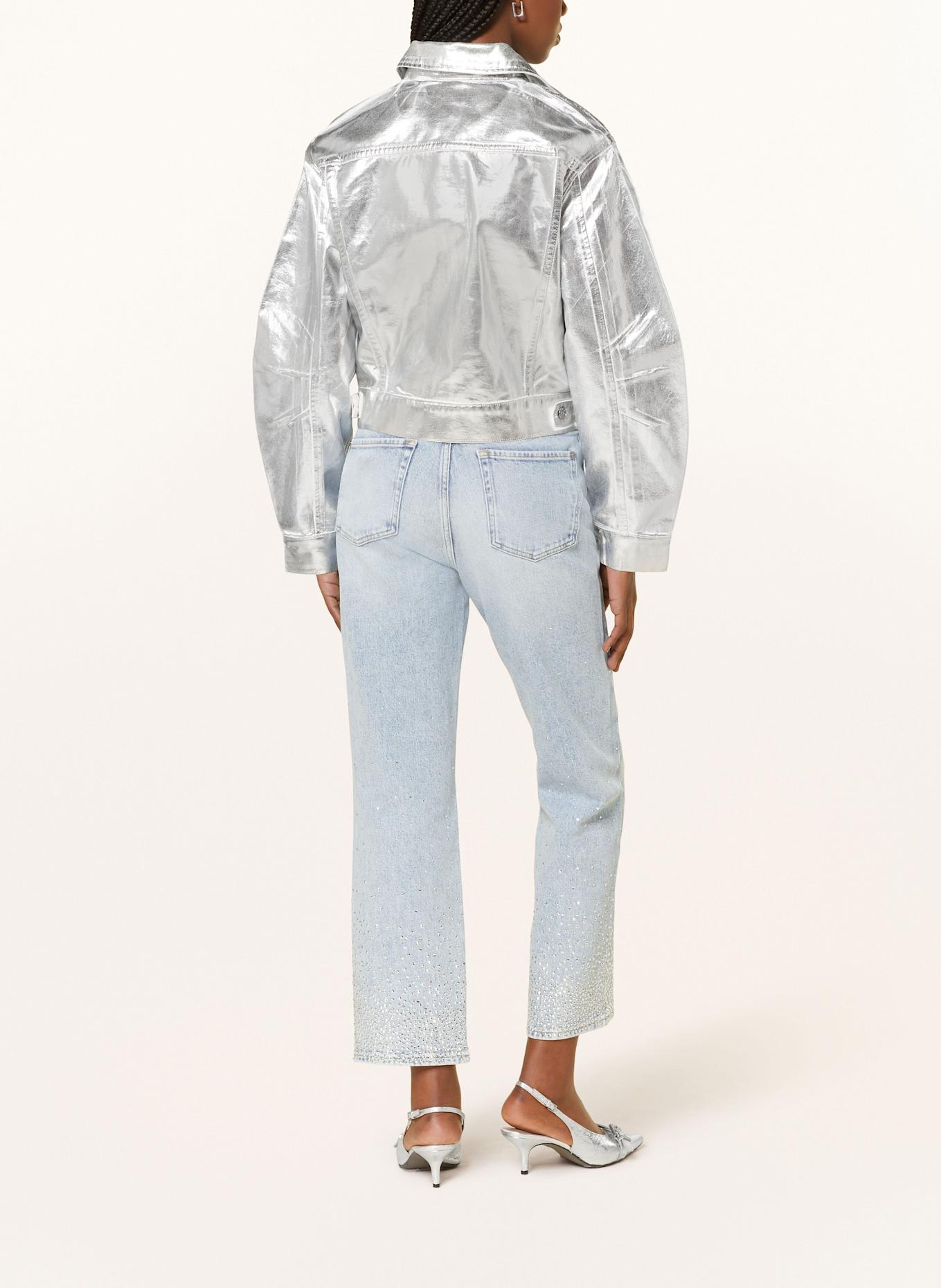 7 for all mankind Straight Jeans LOGAN STOVEPIPE mit Schmucksteinen: Juicy LIGHT BLUE