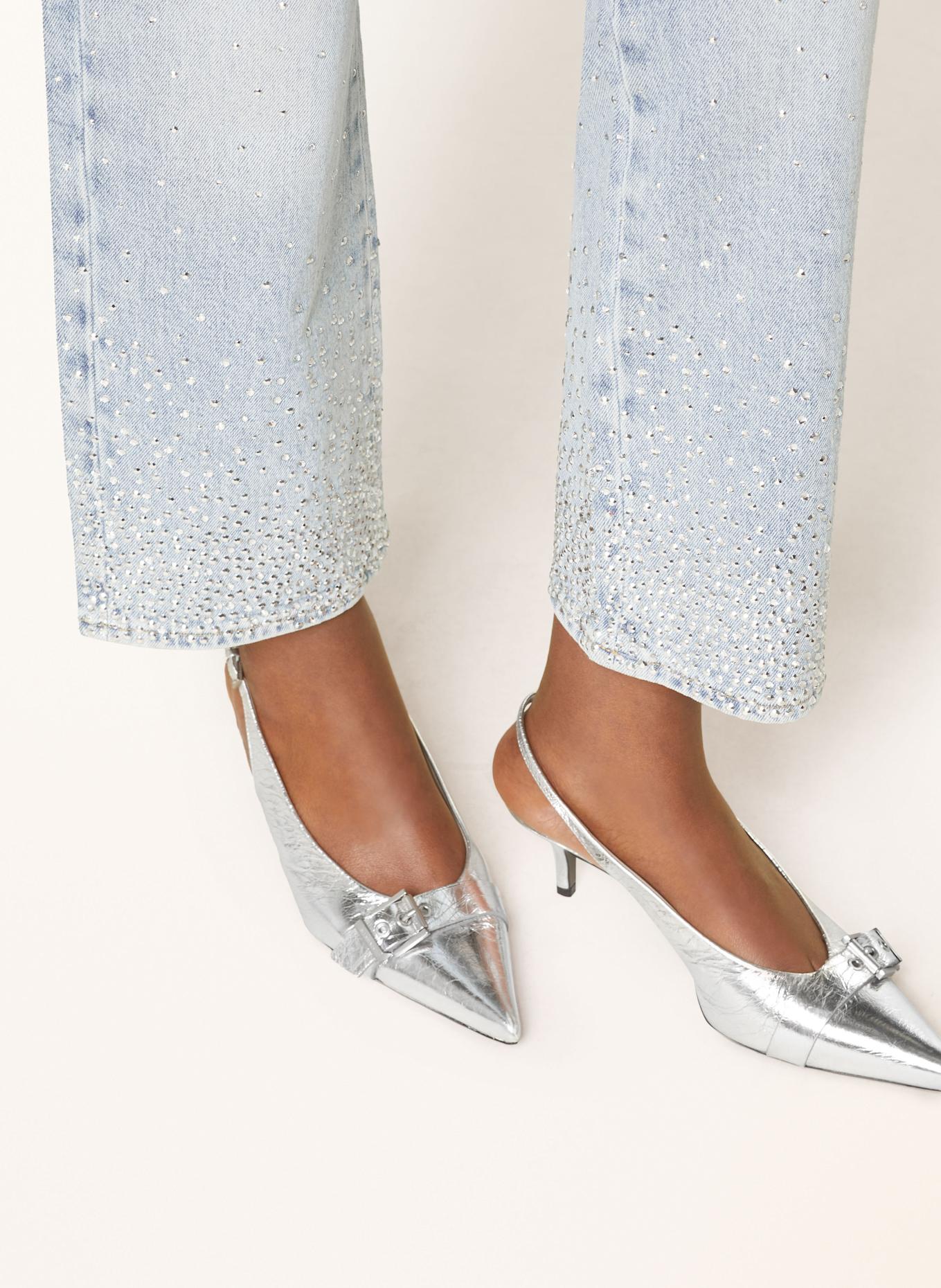 7 for all mankind Straight Jeans LOGAN STOVEPIPE mit Schmucksteinen: Juicy LIGHT BLUE