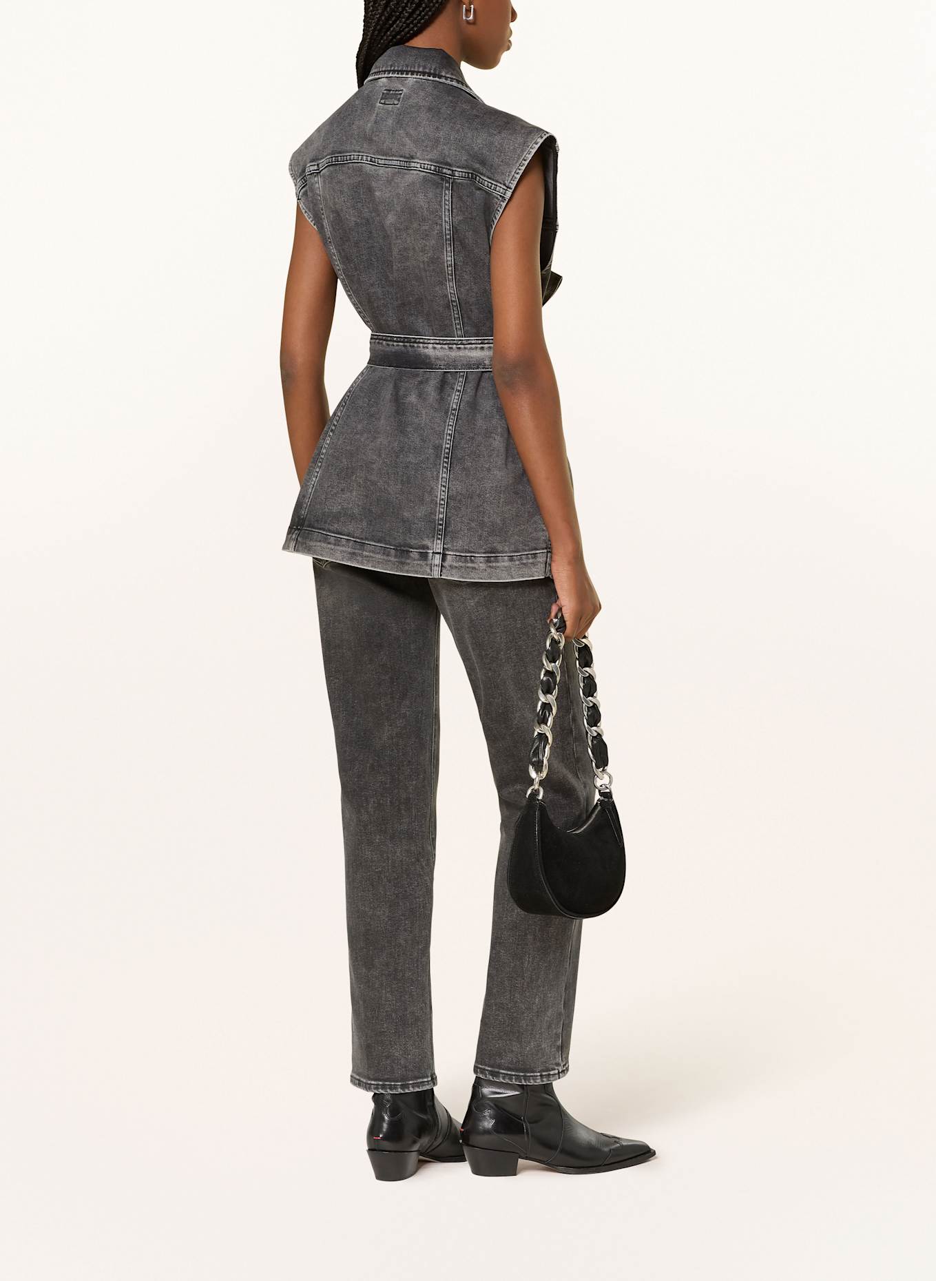 7 for all mankind Straight džíny CALIE STRAIGHT NIGHT OUT: Night Out BLACK