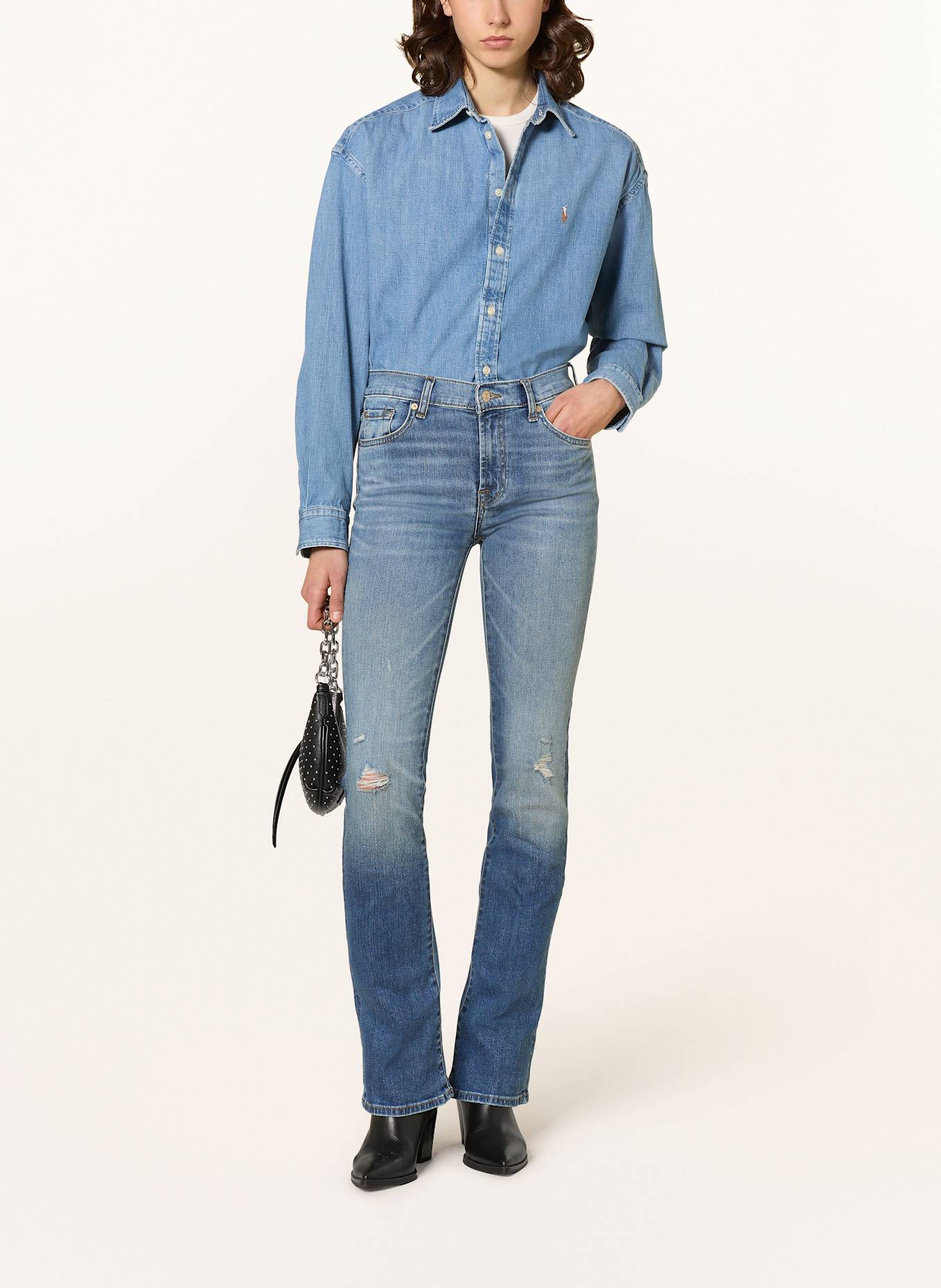 7 logo jeans pepe givenchy trousers folk signal corduroy trousers item MIMOSA: fringed dress bottega veneta dress