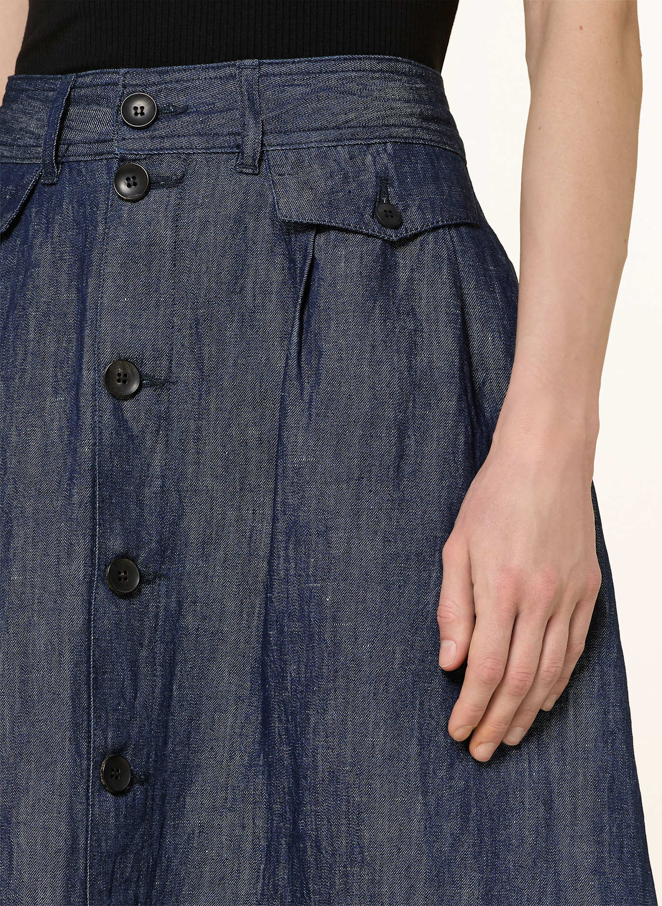 Herrlicher Jeansrock PEONY mit Leinen: 3 UNWASHED