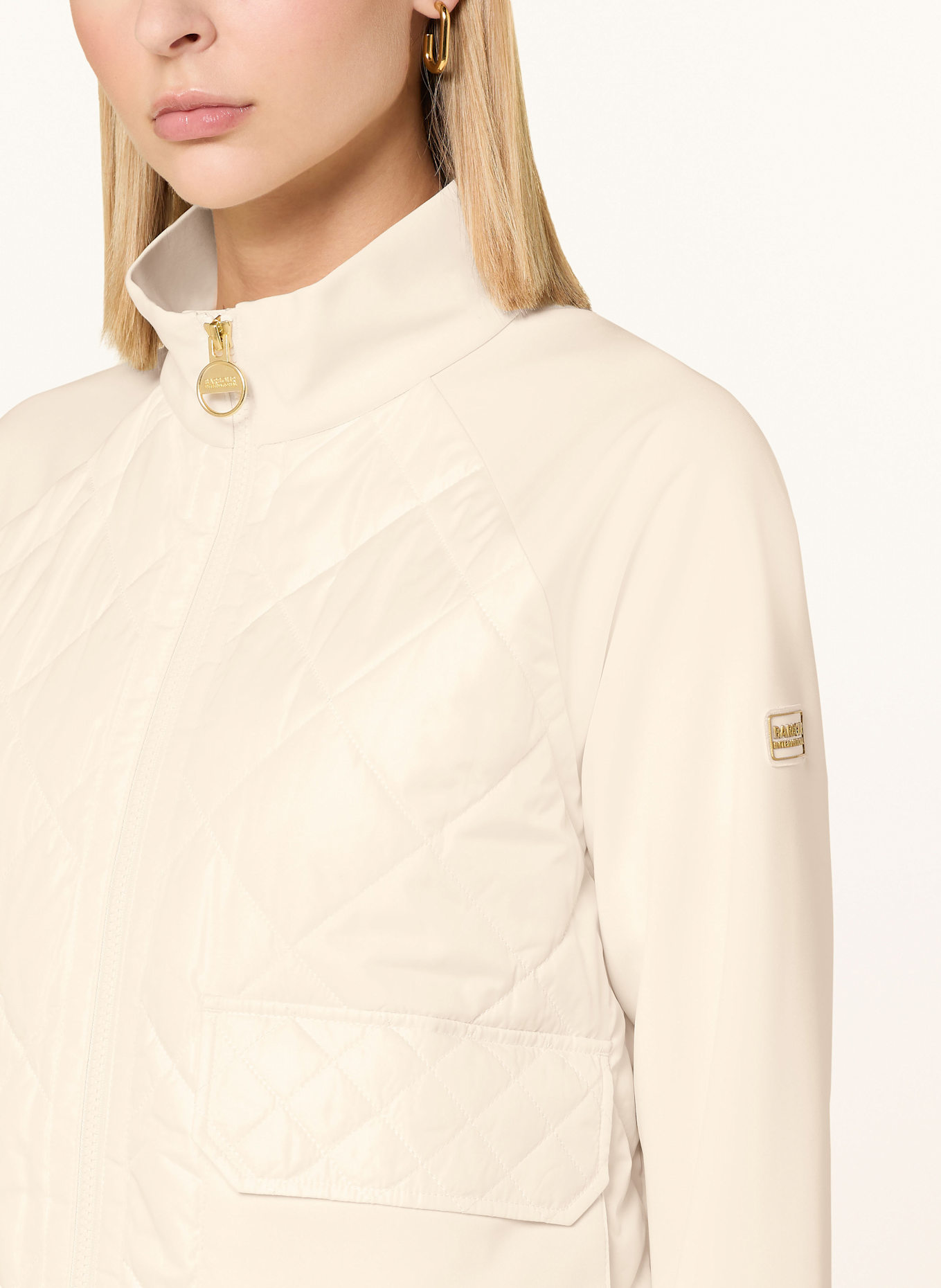 BARBOUR INTERNATIONAL Bluzon EBONY: BIAŁY