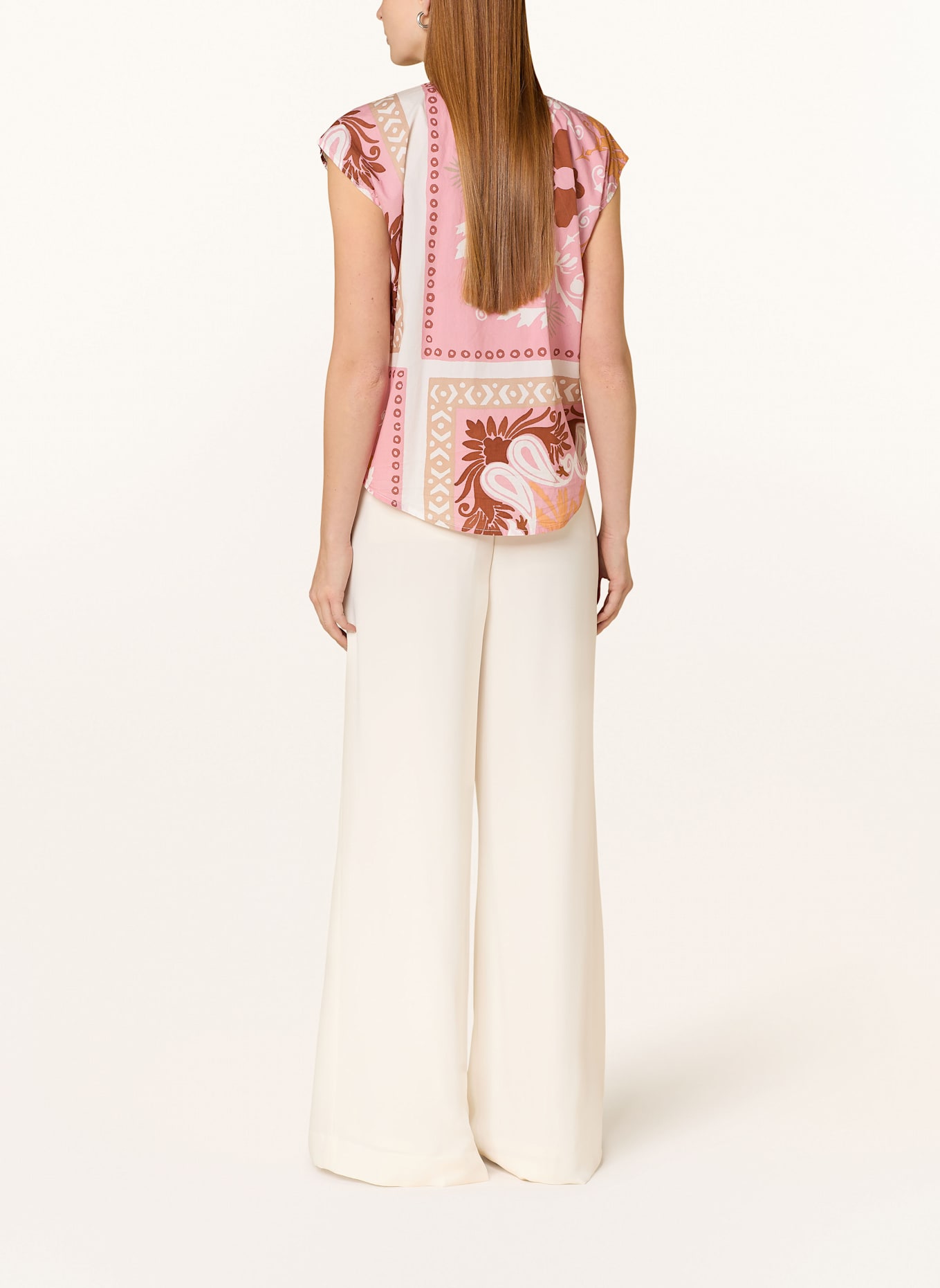 TONNO & PANNA Hemdbluse: ROSÉ / BRAUN / WEISS