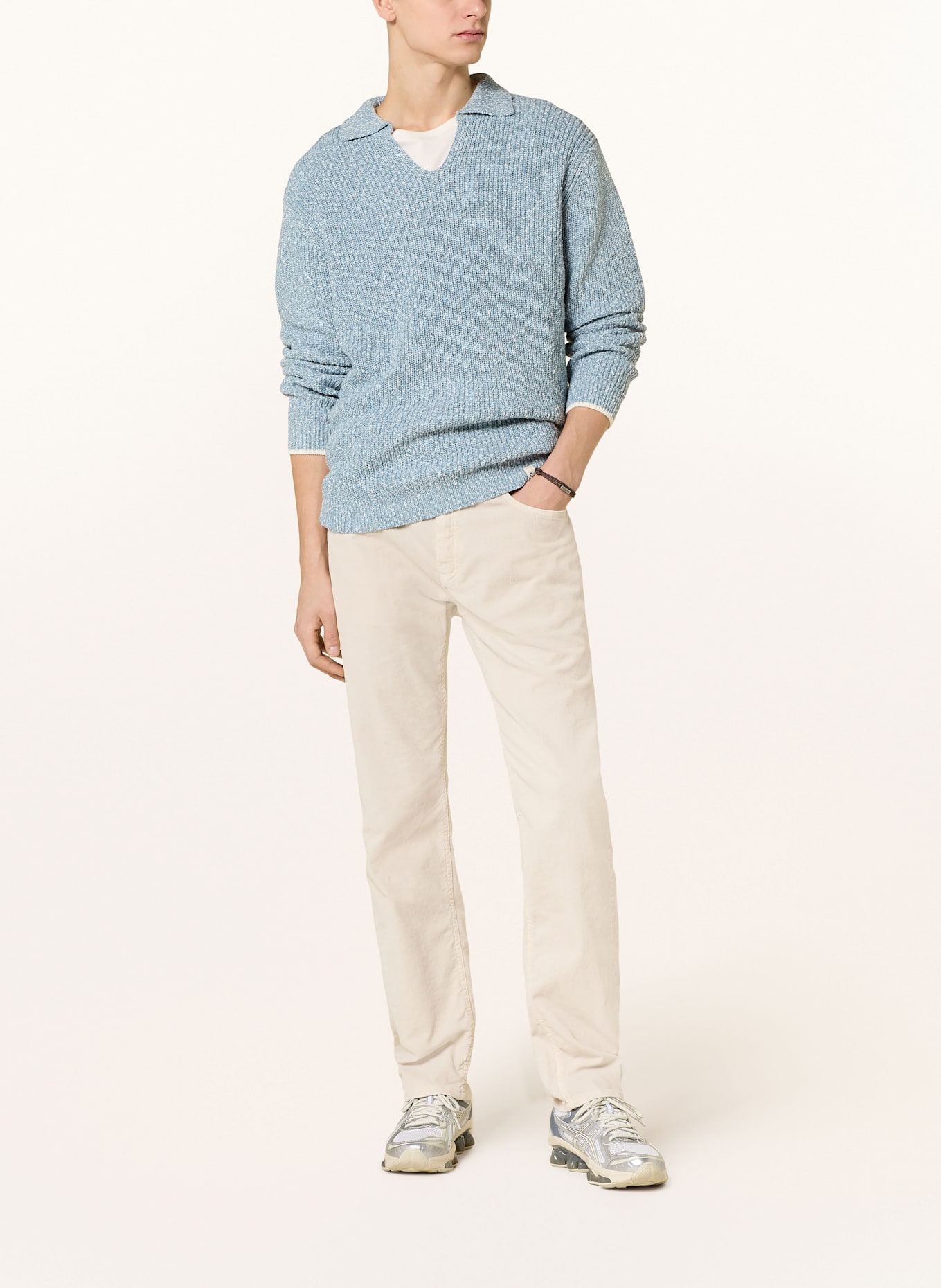 COLOURS & SONS Pullover: HELLBLAU / WEISS