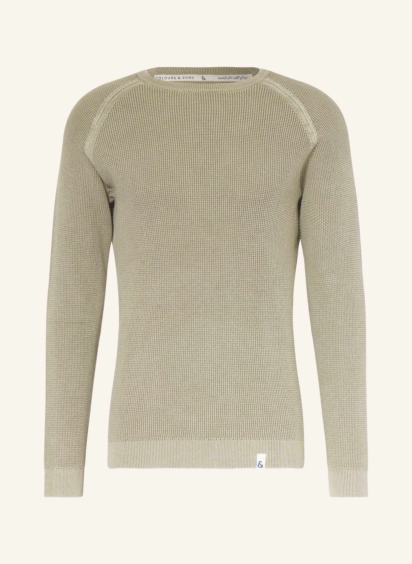 COLOURS & SONS Pullover: HELLGRÜN