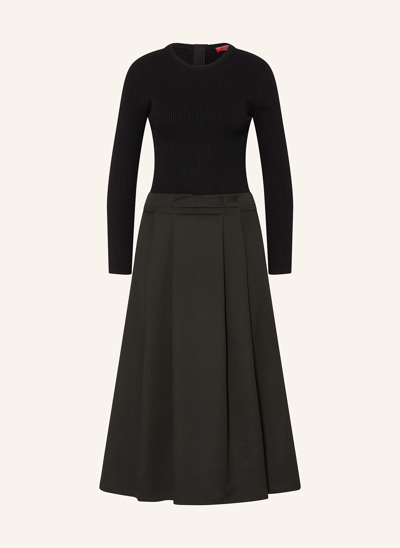 MAX & Co. FALLA dress in mixed materials: BLACK