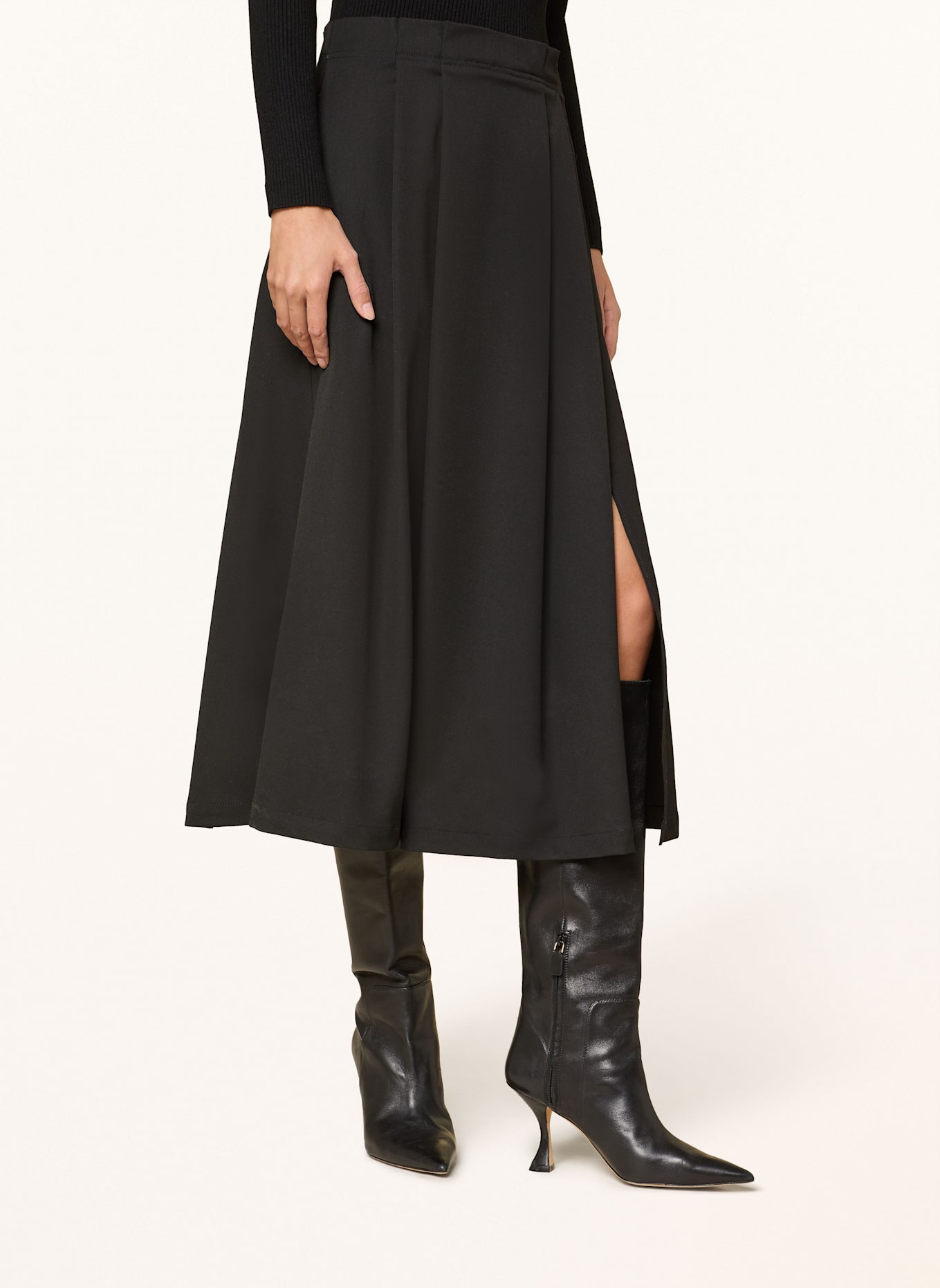 MAX & Co. FALLA dress in mixed materials: BLACK
