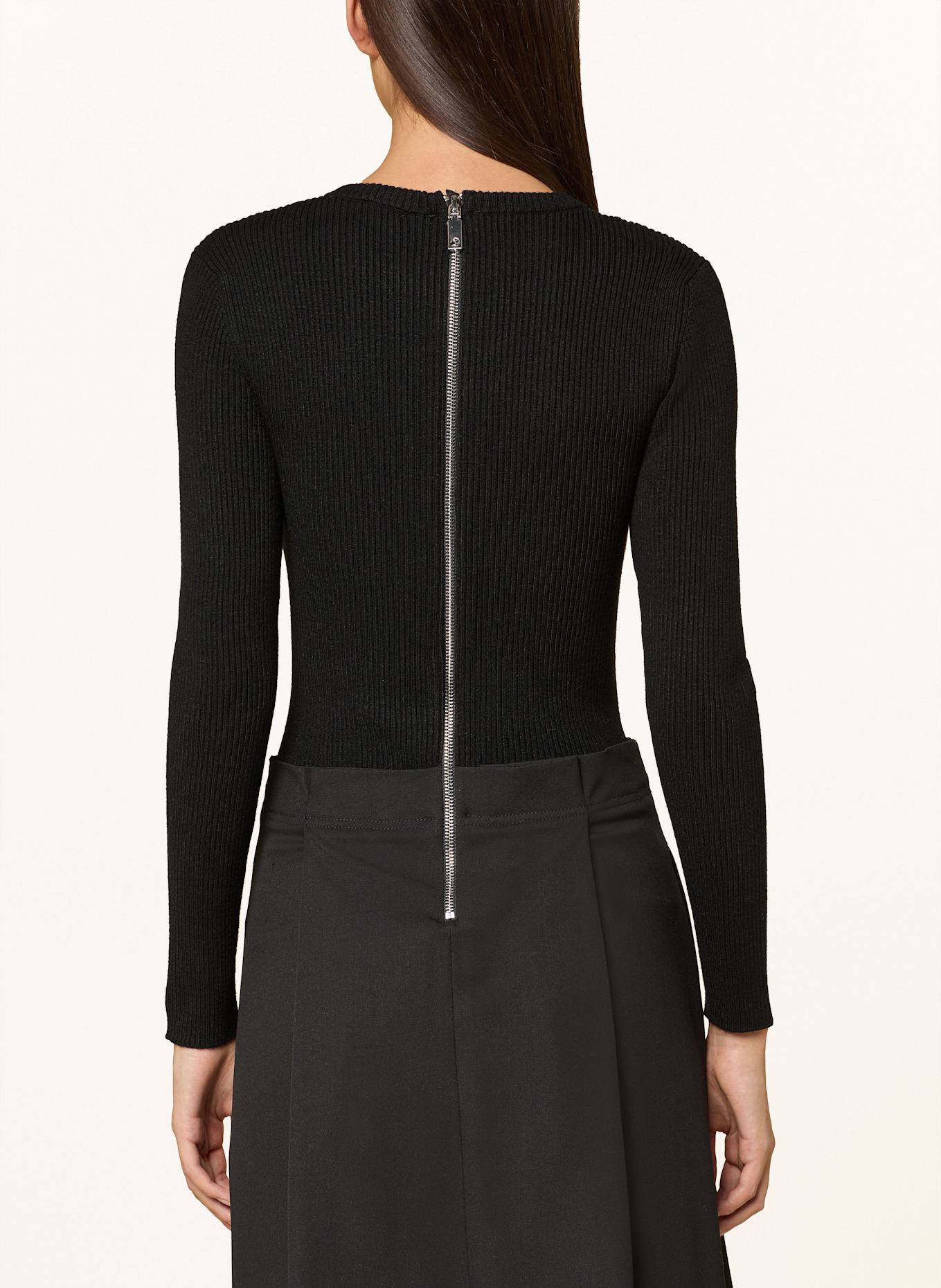 MAX & Co. FALLA dress in mixed materials: BLACK