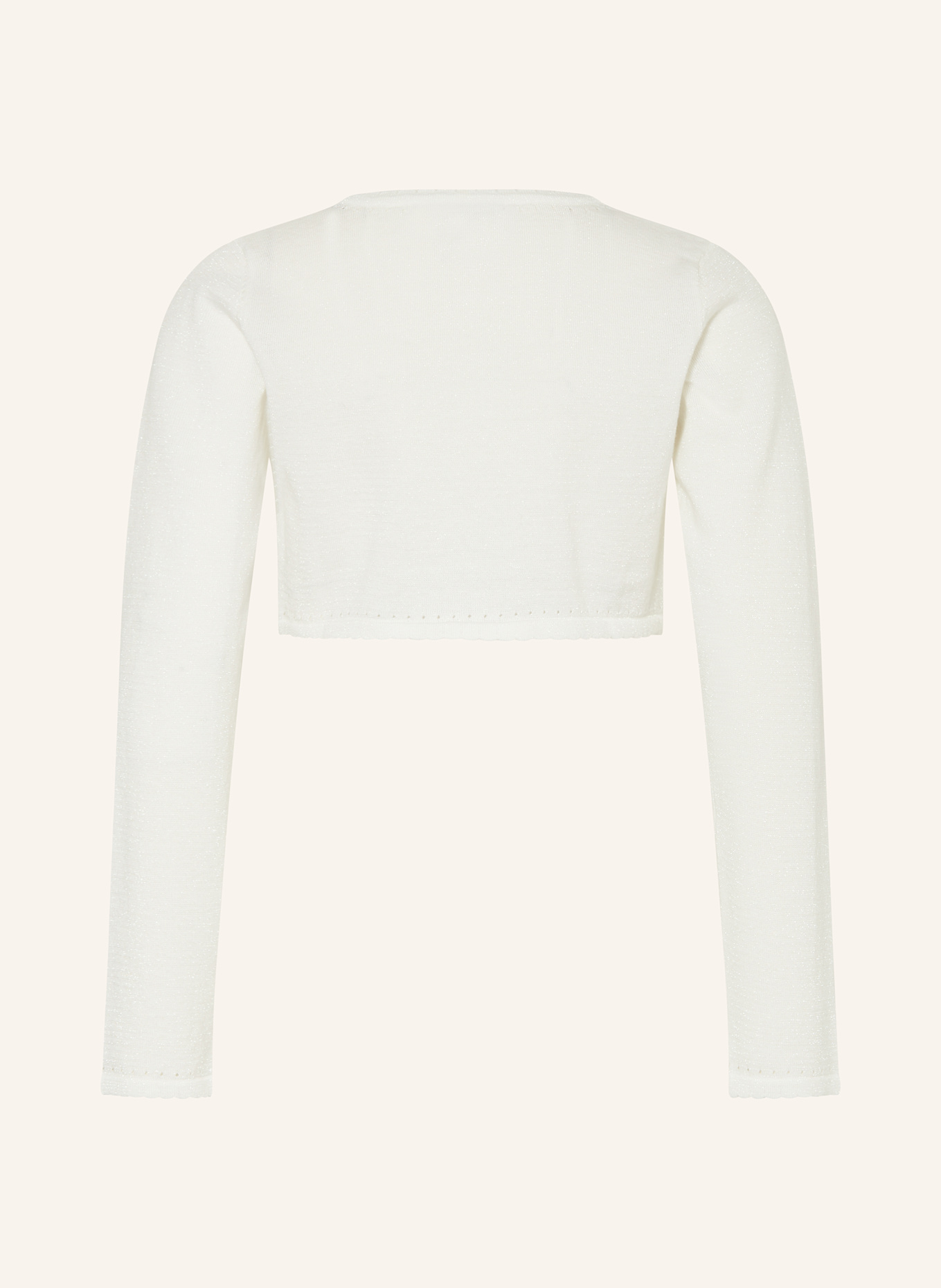 DANAMADE Bolero mit Glanzgarn: WEISS