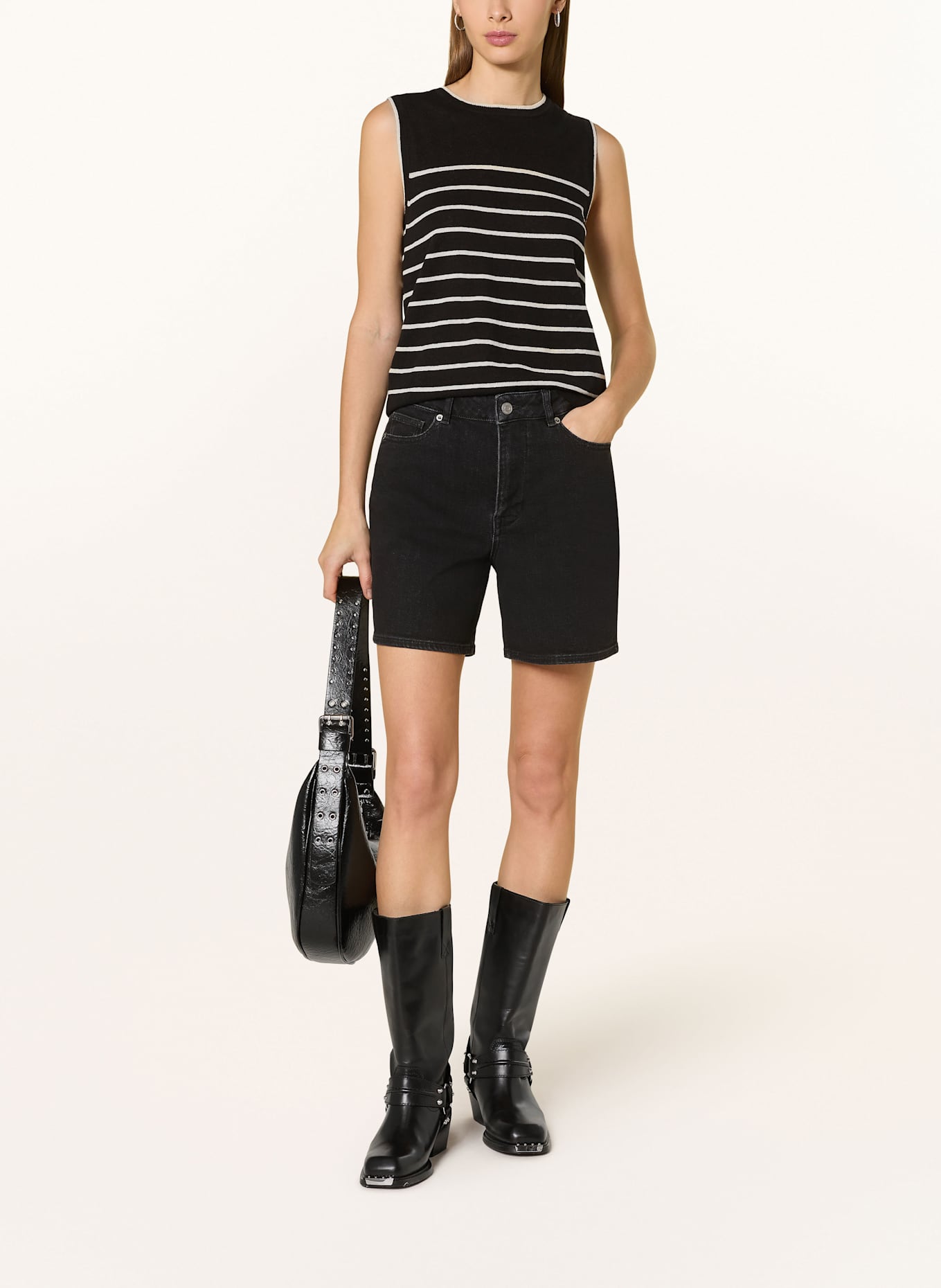 SELECTED Femme Jeansshorts: BLACK DENIM