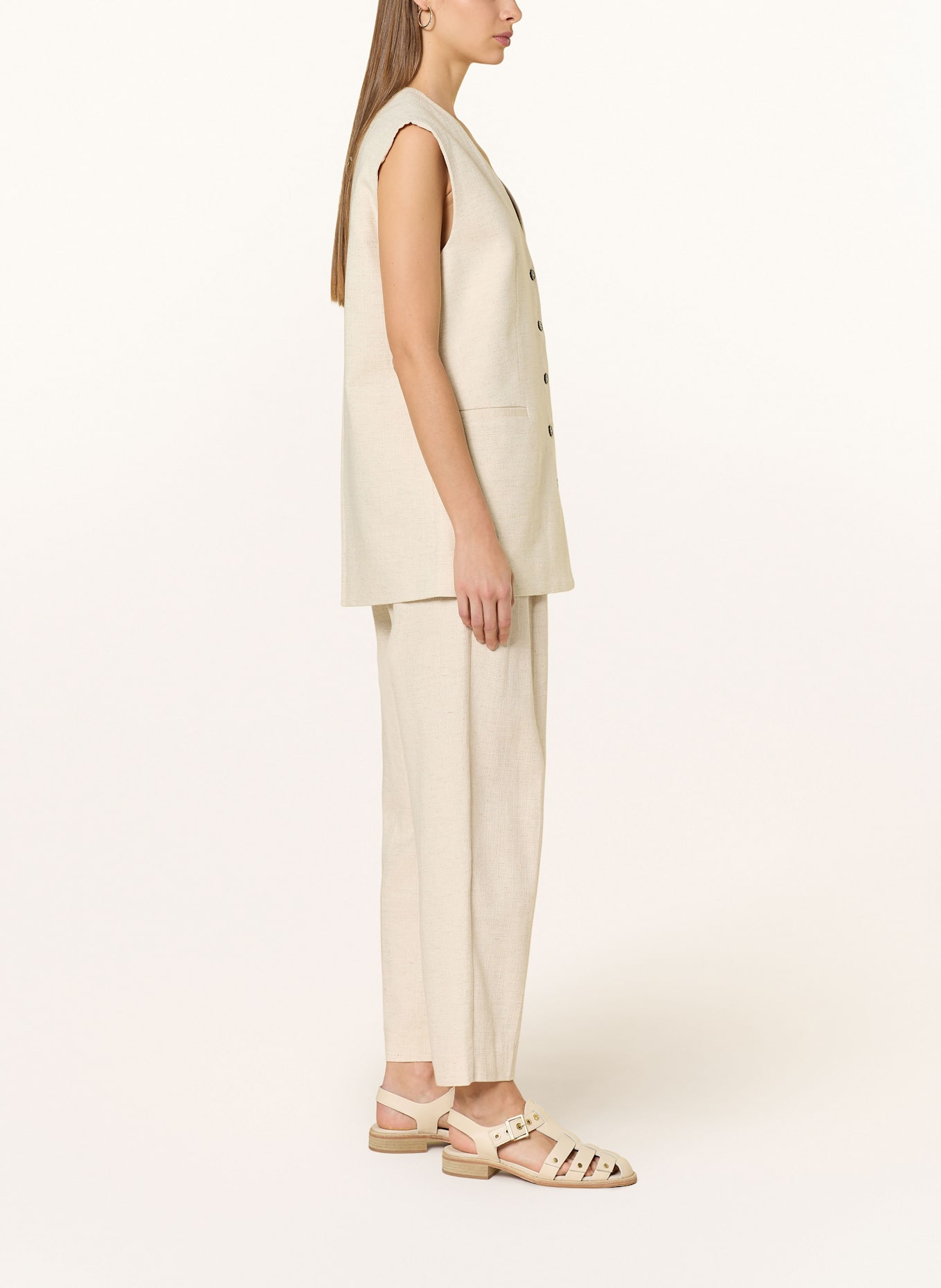 SELECTED Femme Chino kalhoty: BÉŽOVÁ