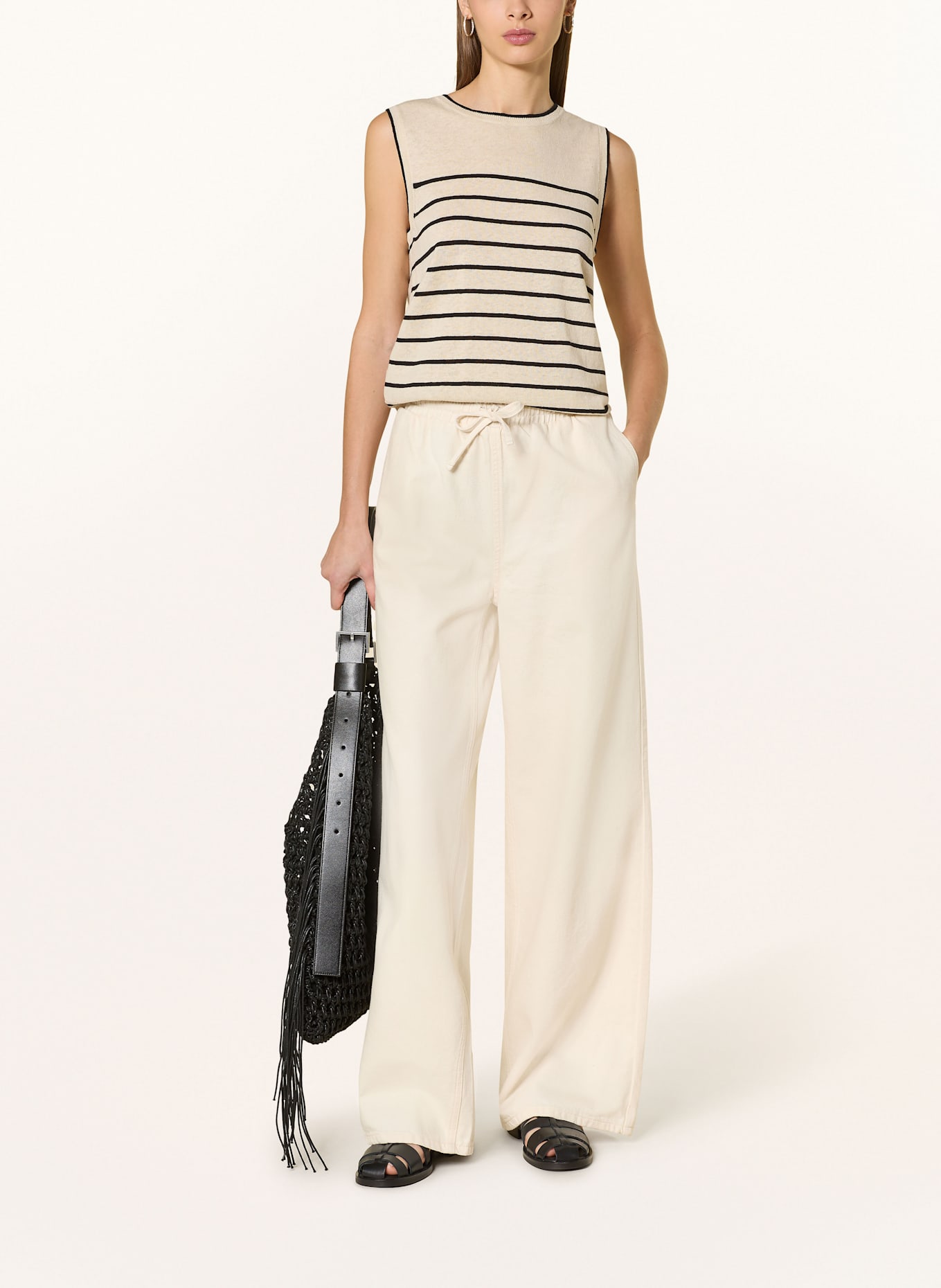 SELECTED Femme Marlenehose: ECRU