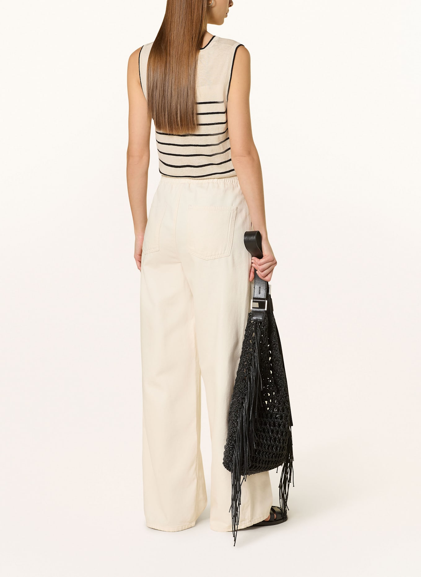 SELECTED Femme Marlenehose: ECRU