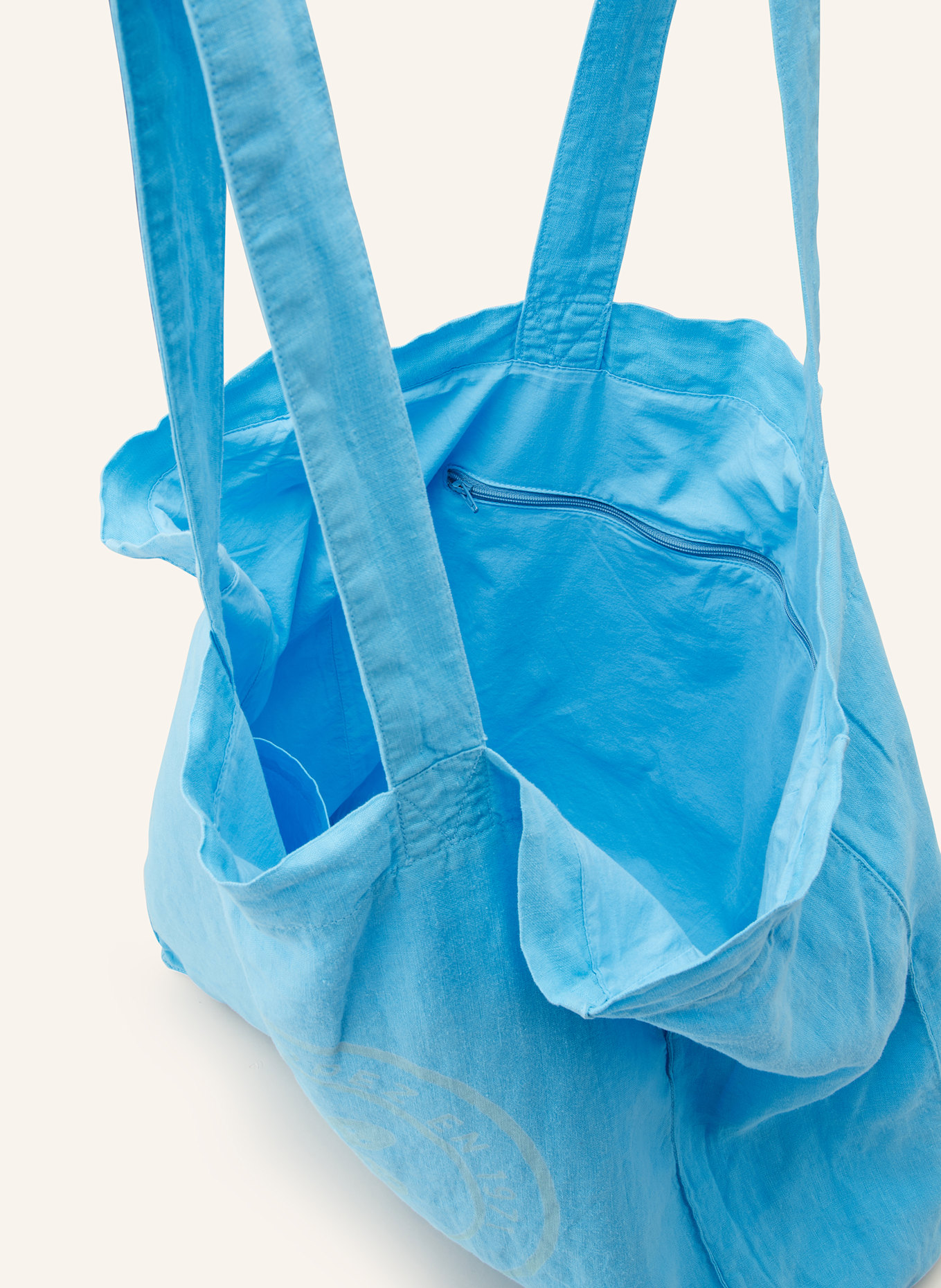 VILEBREQUIN Strandtasche BABEL aus Leinen: HELLBLAU