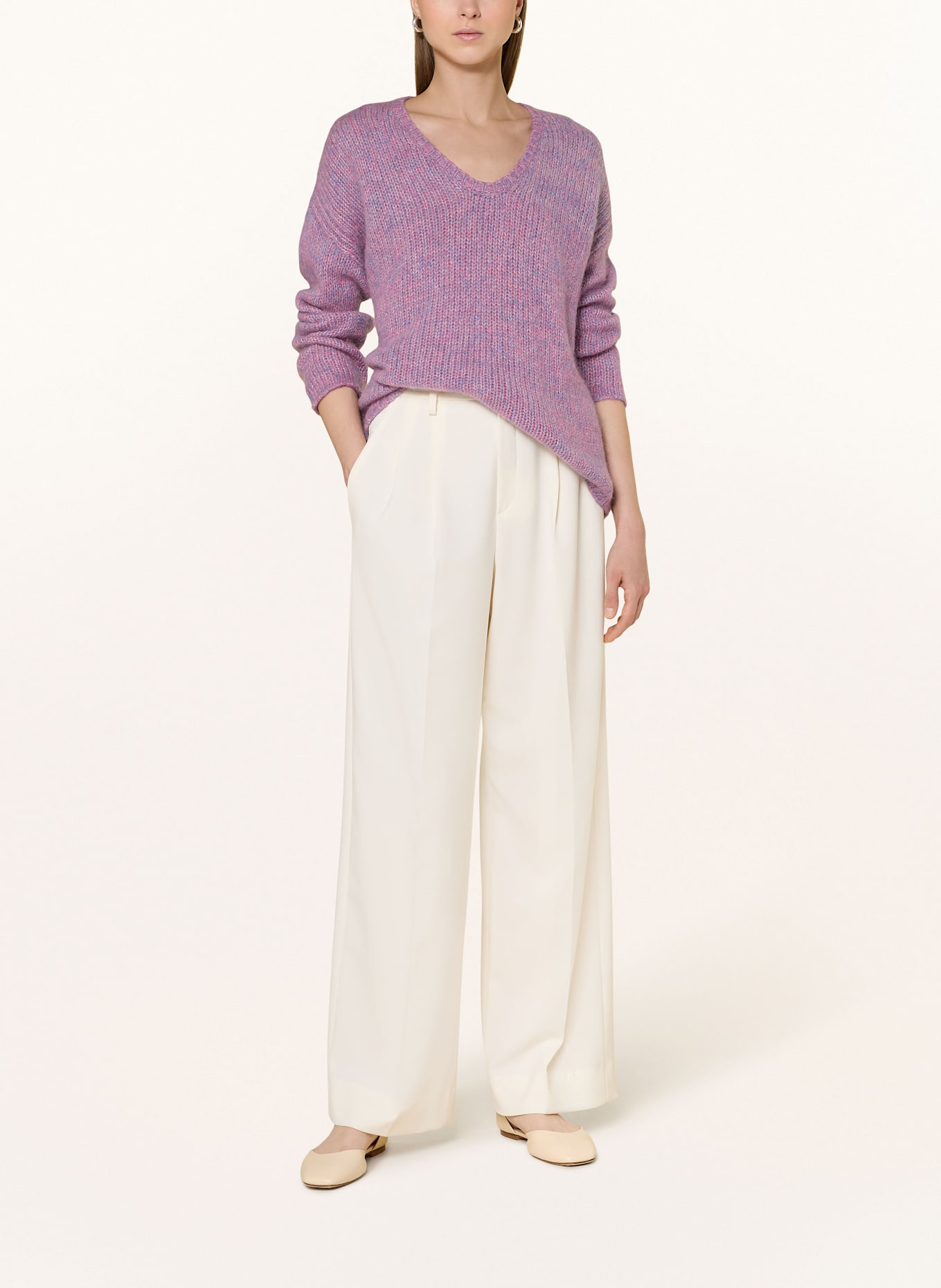 MAERZ MUENCHEN Pullover mit Alpaka: LILA/ PINK