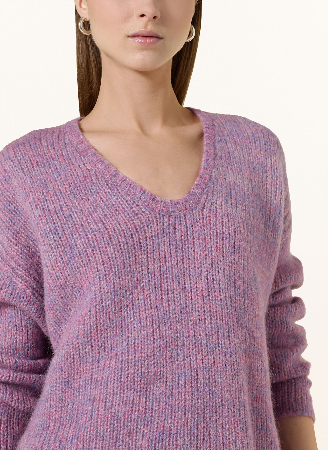 MAERZ MUENCHEN Pullover mit Alpaka: LILA/ PINK