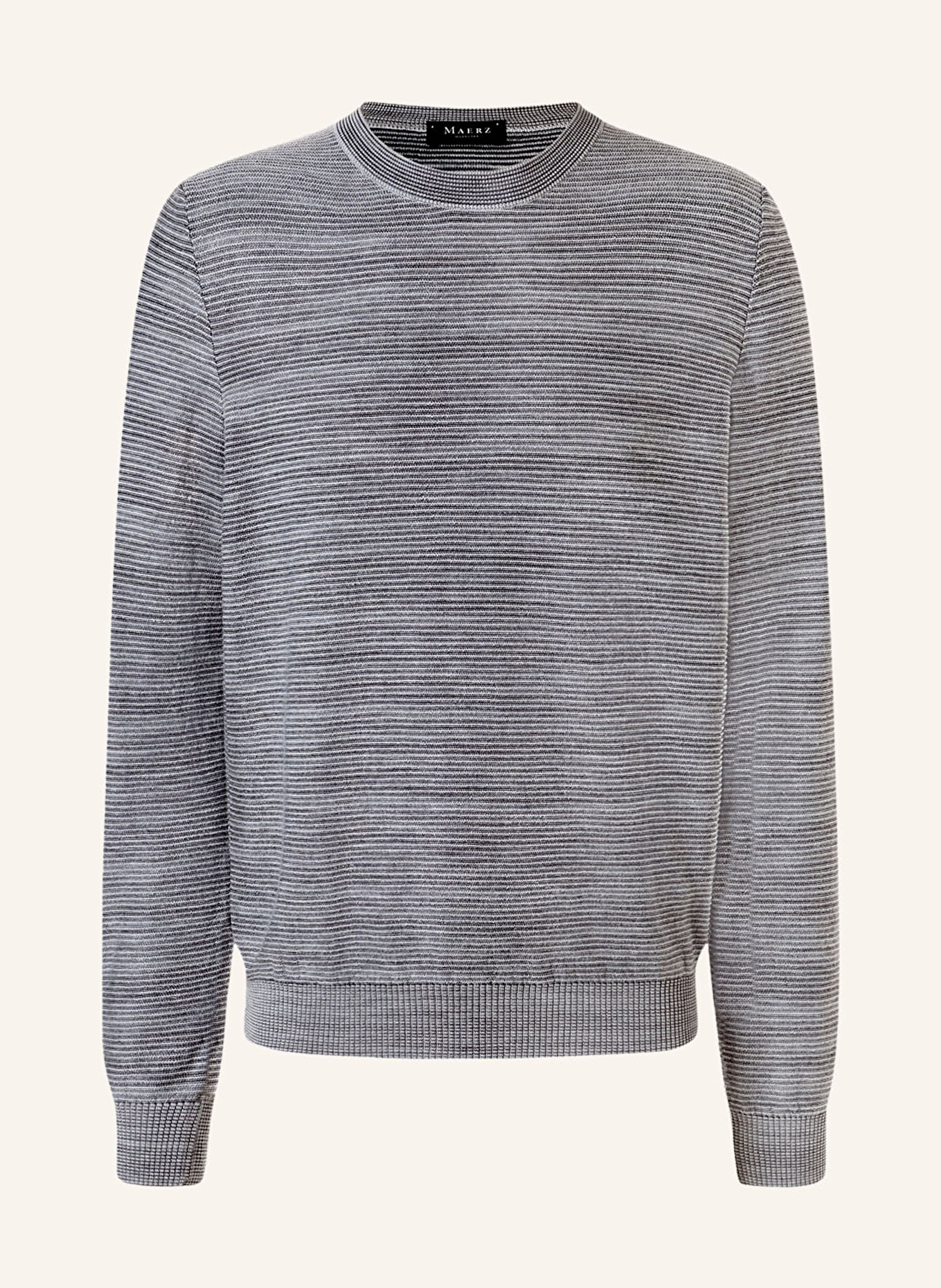 MAERZ MUENCHEN Pullover: DUNKELGRAU/ HELLGRAU