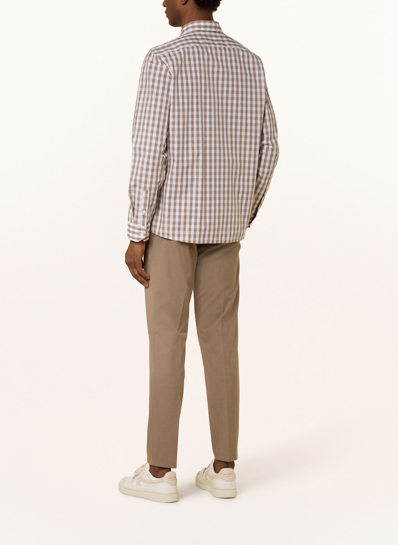 MAERZ MUENCHEN Hemd Modern Fit: BRAUN / WEISS / SCHWARZ