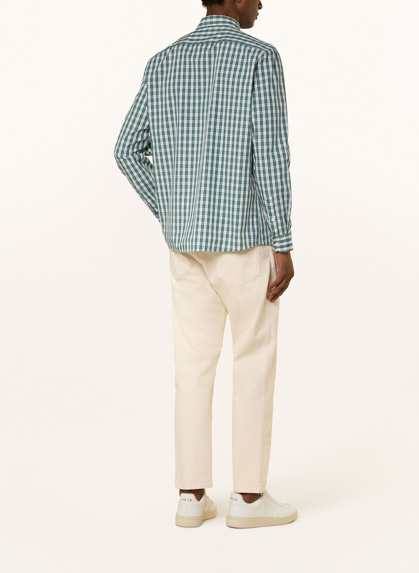 MAERZ MUENCHEN Hemd Modern Fit: GRÜN / WEISS / SCHWARZ