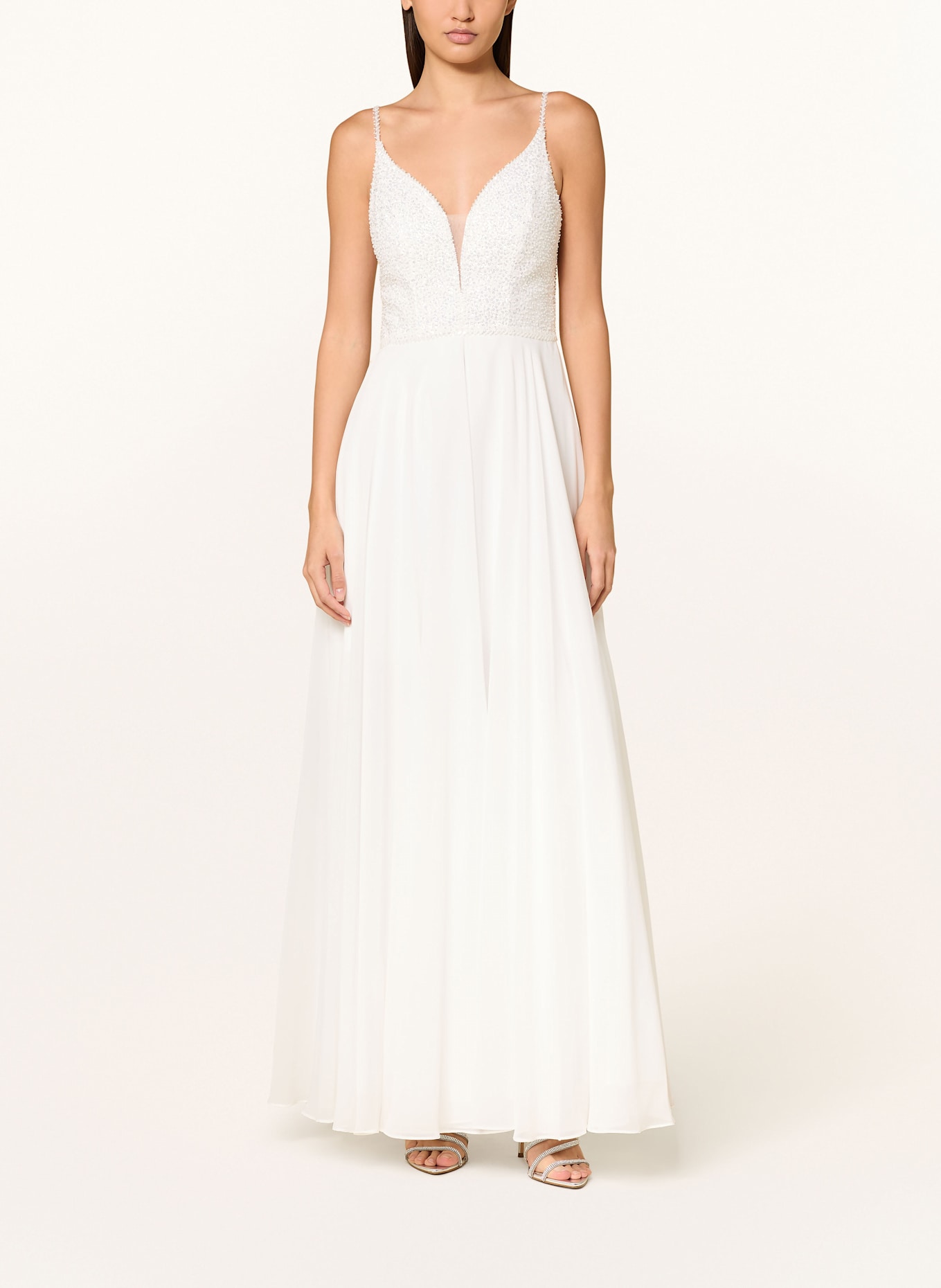 Hey Kyla Abendkleid mit Pailetten und Schmucksteinen: WEISS