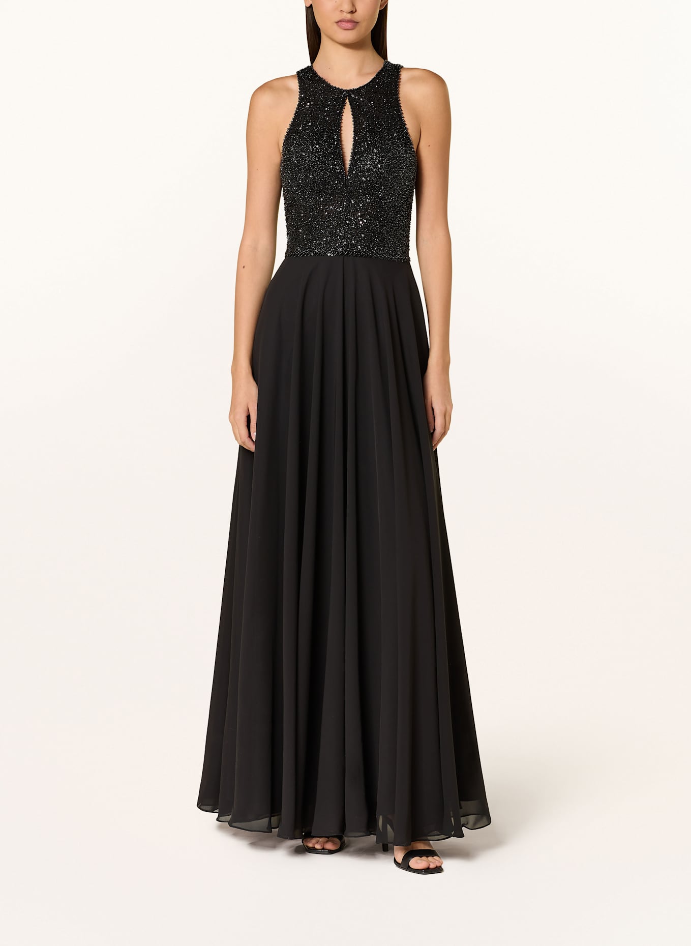 Hey Kyla Evening dress with decorative beads: BLACK