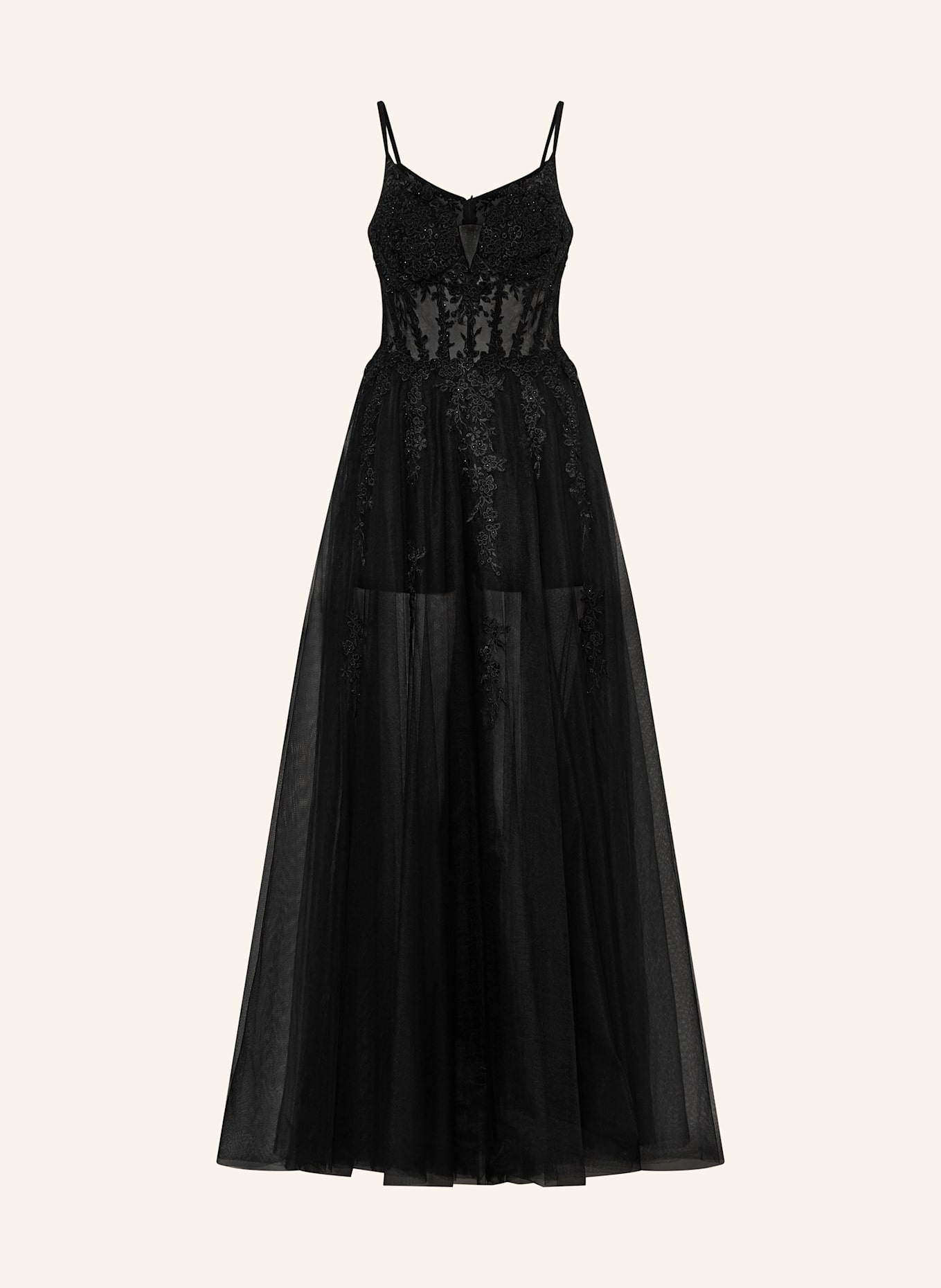 Hey Kyla Abendkleid mit Schmucksteinen: SCHWARZ