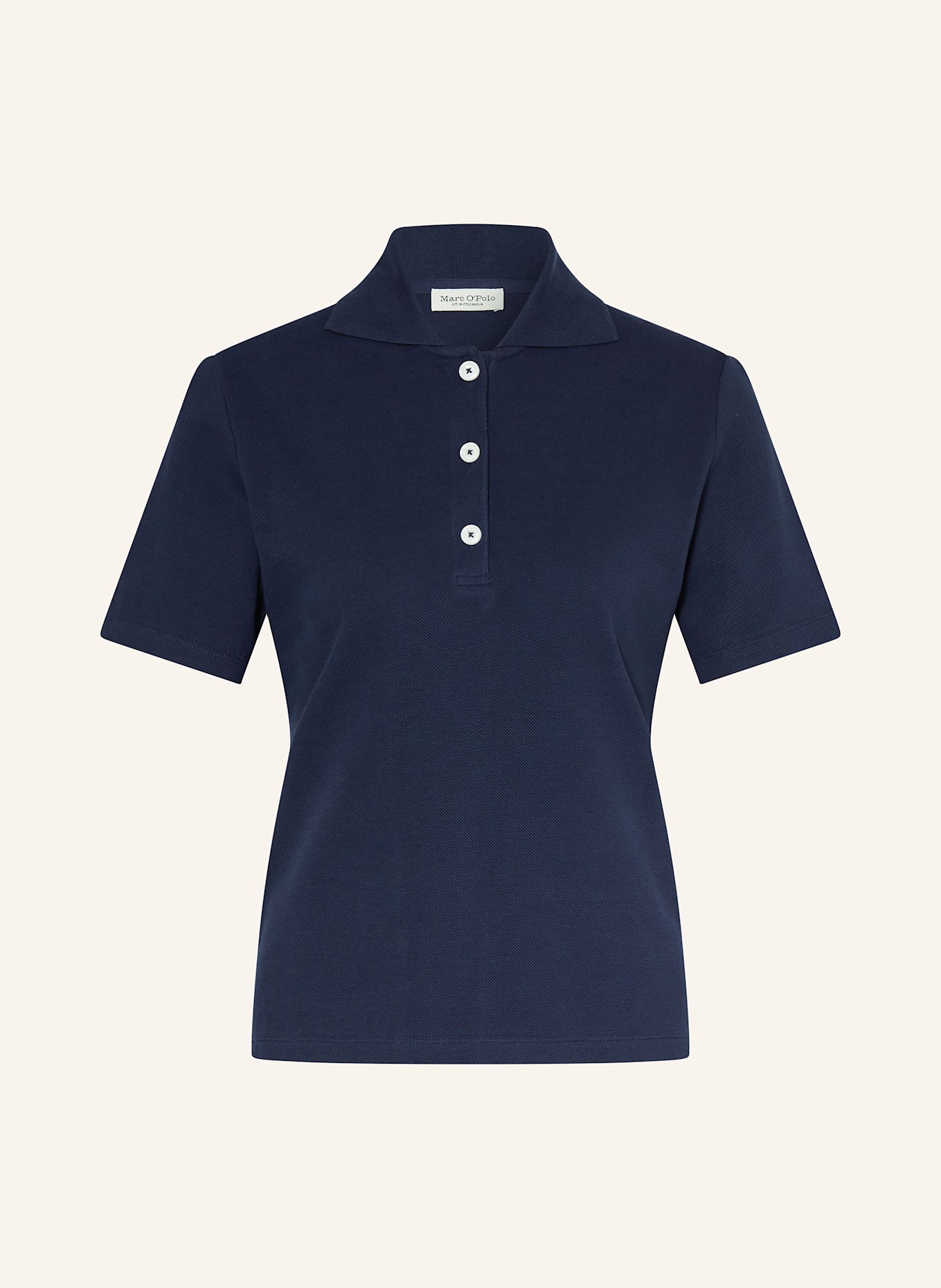 Marc O'Polo Piqué-Poloshirt: DUNKELBLAU