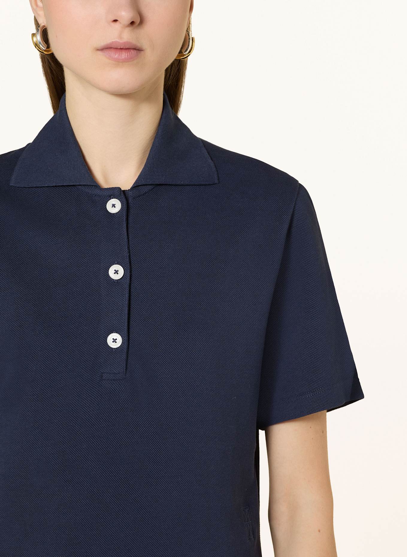 Marc O'Polo Piqué-Poloshirt: DUNKELBLAU