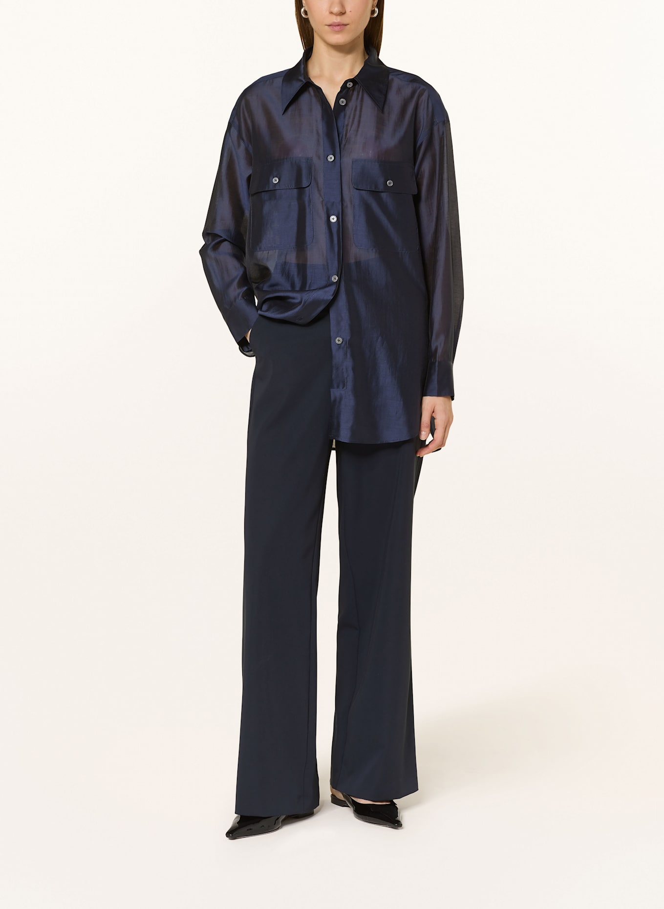 Marc O'Polo Hemdbluse: DUNKELBLAU