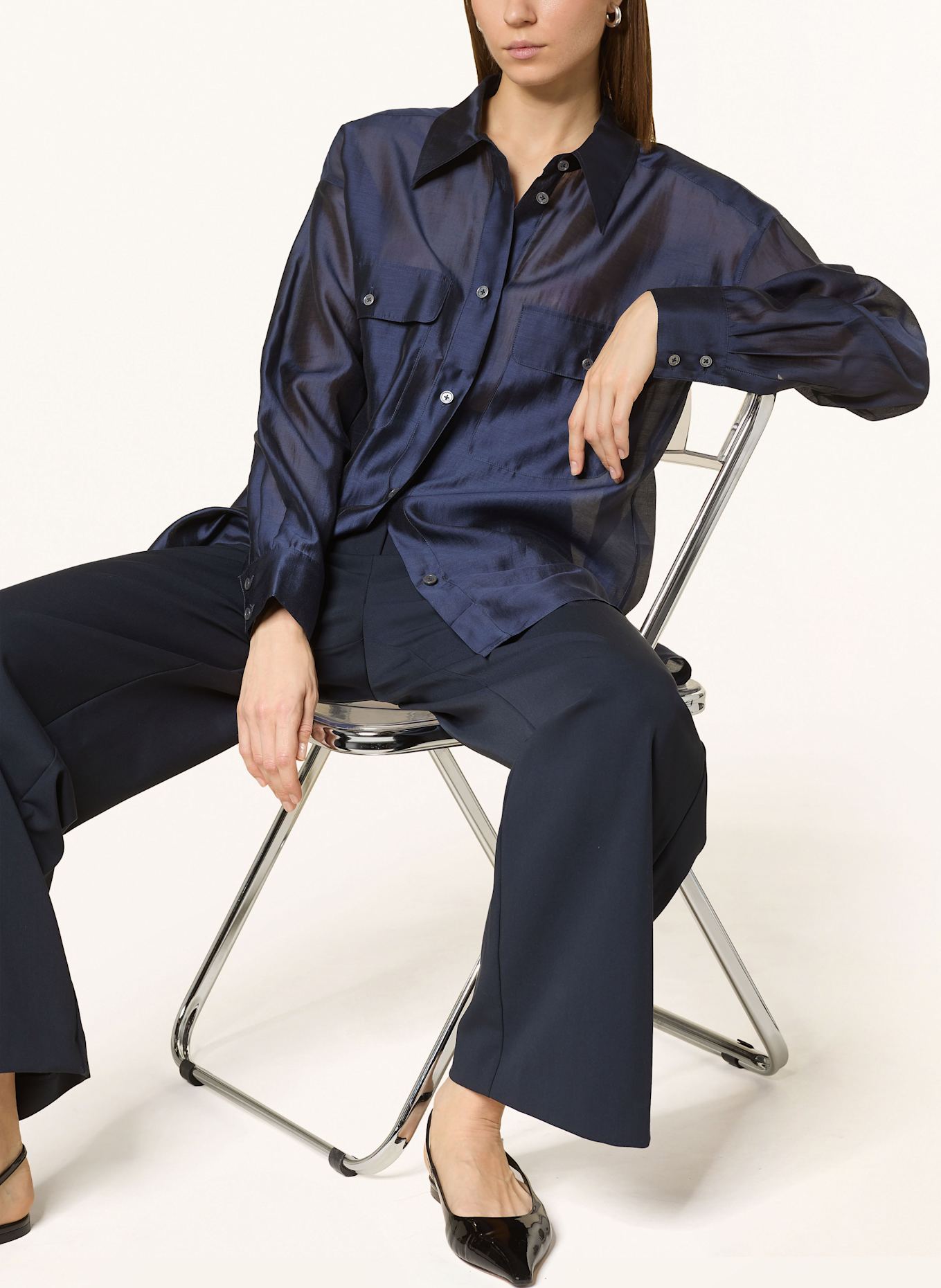 Marc O'Polo Hemdbluse: DUNKELBLAU