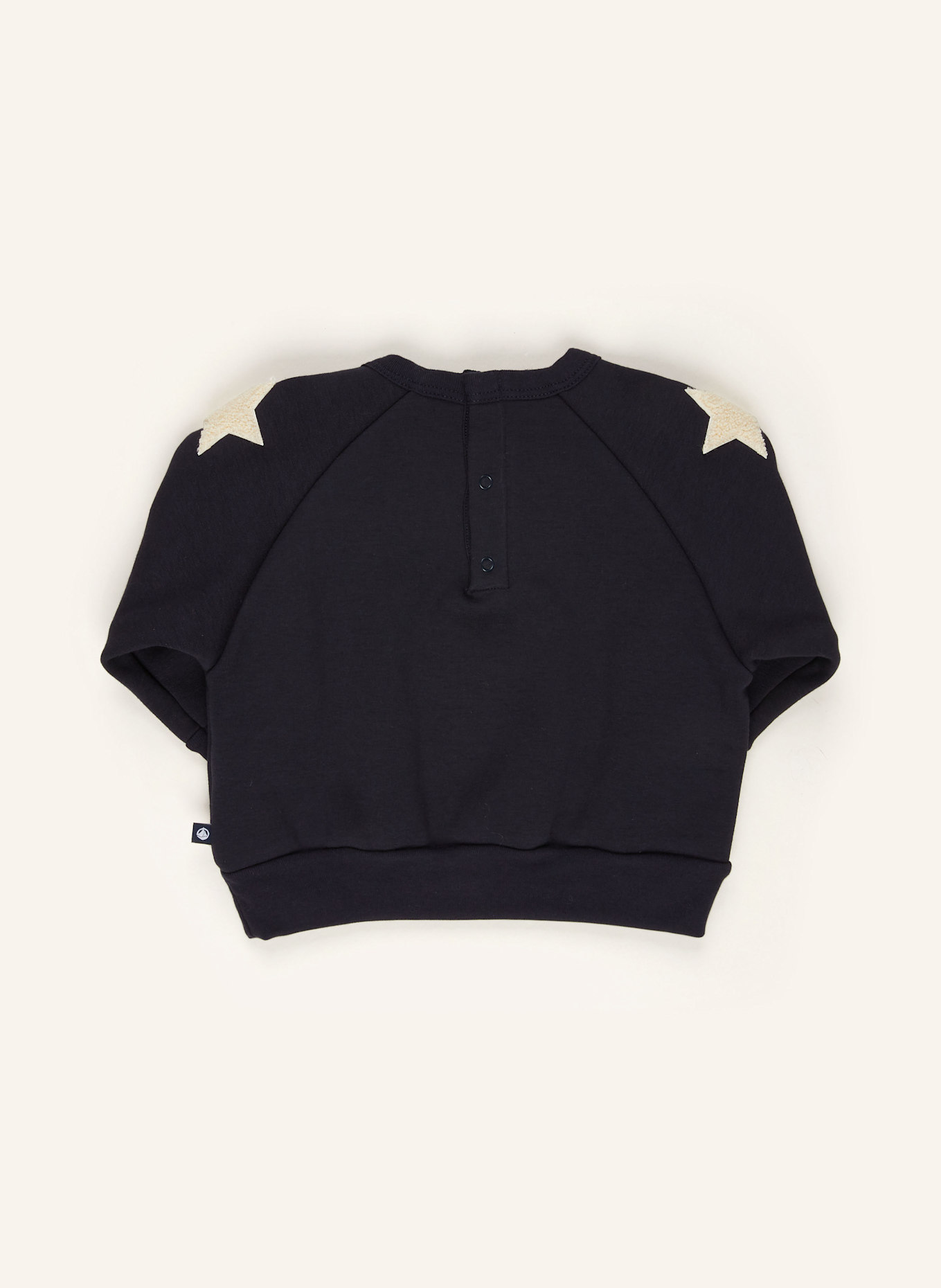 PETIT BATEAU Sweatshirt: DUNKELBLAU / ECRU