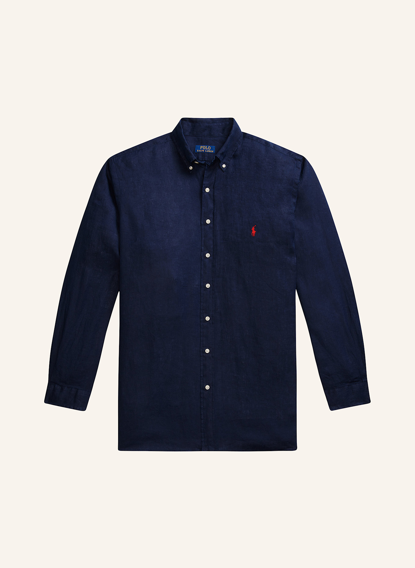 POLO RALPH LAUREN Big & Tall Leinenhemd Comfort Fit: DUNKELBLAU